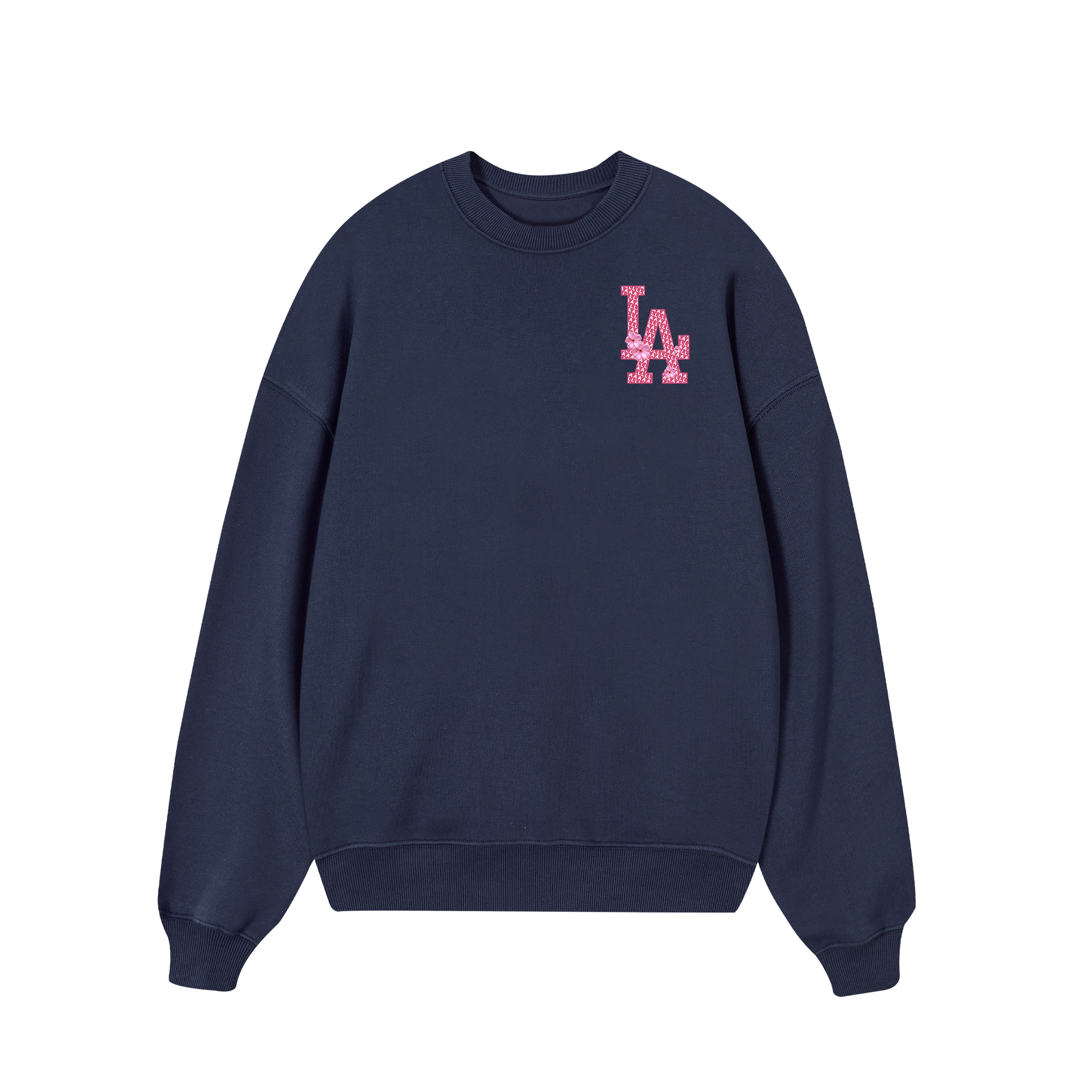 MLB Floral Pink Peach LA Flower Sweater