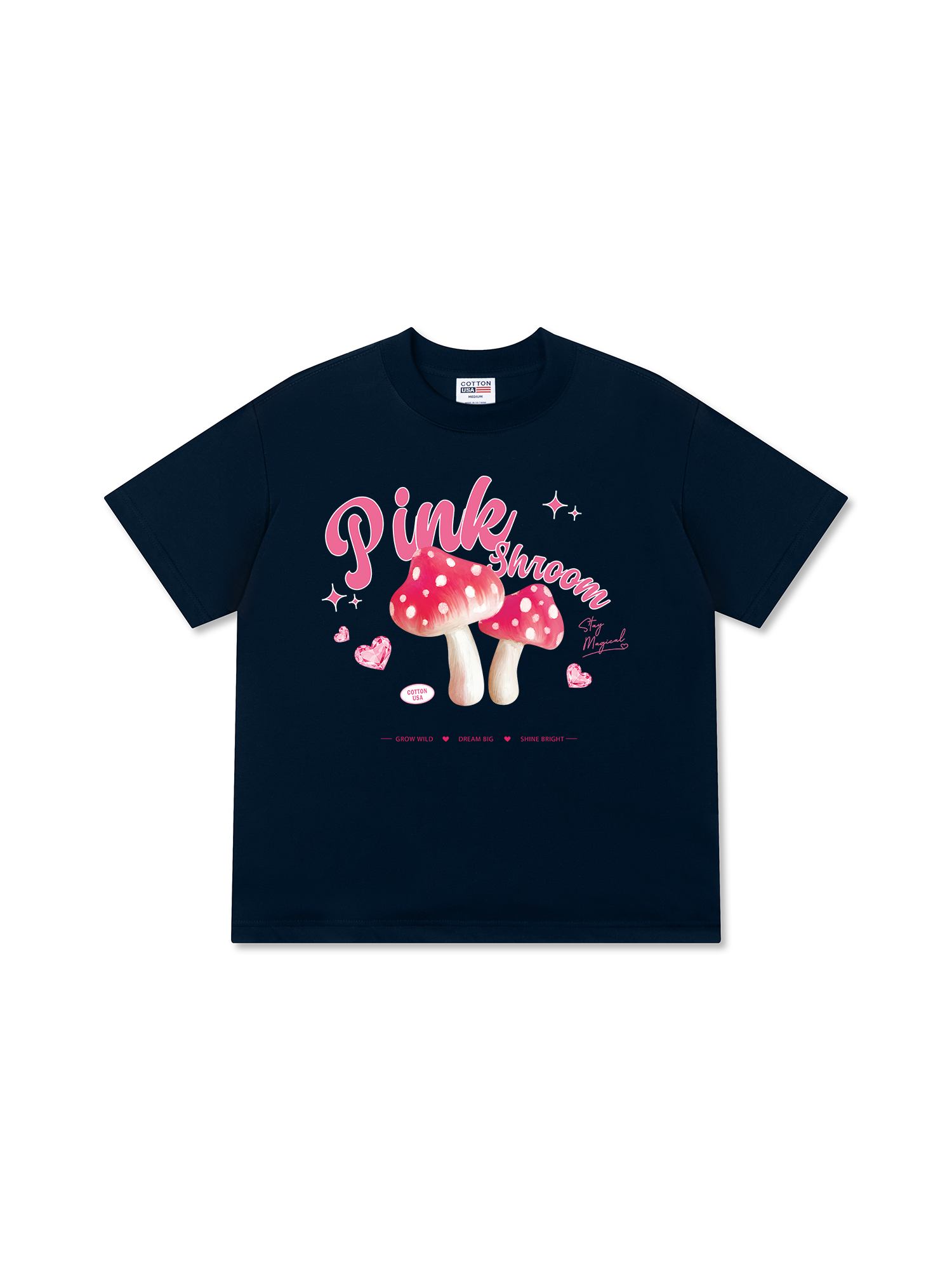 Áo Thun Relaxed Fit Tropical Pink Shrooms