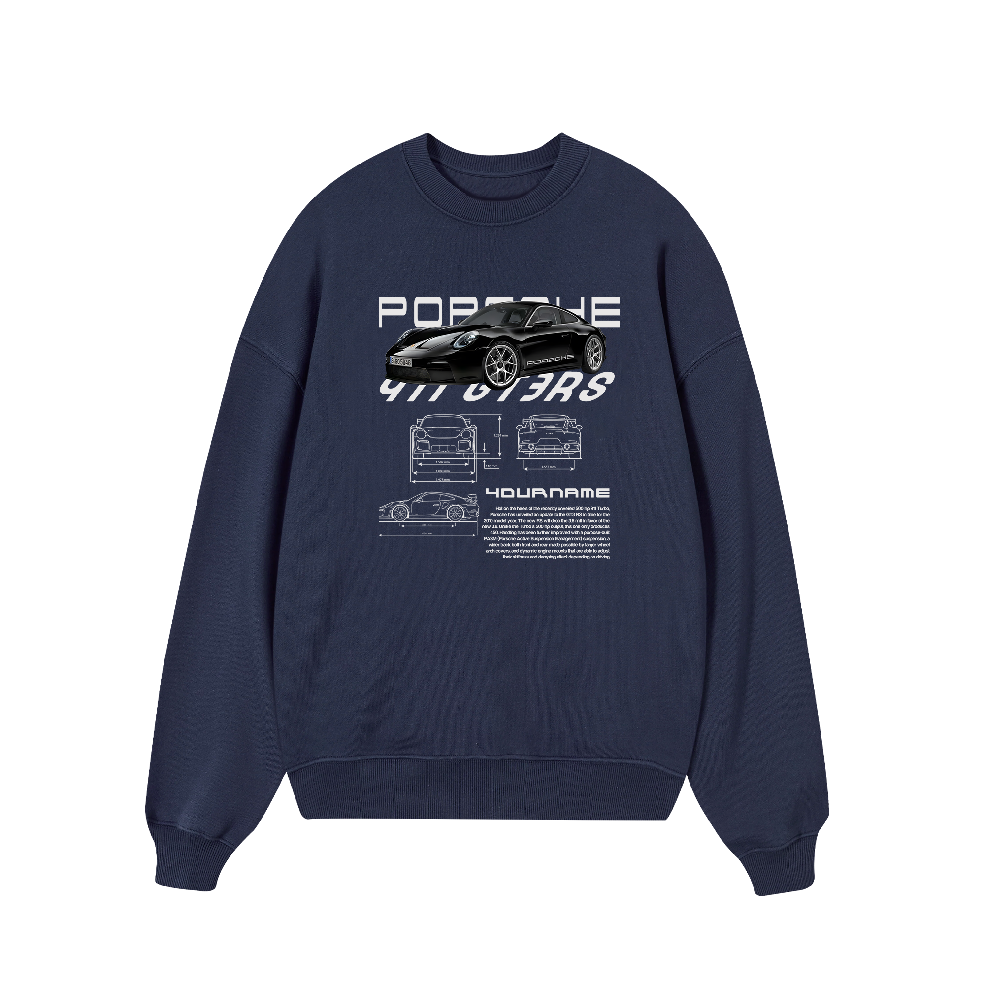 Custom Car Porsche 911 GT3 RS Vintage Sweater