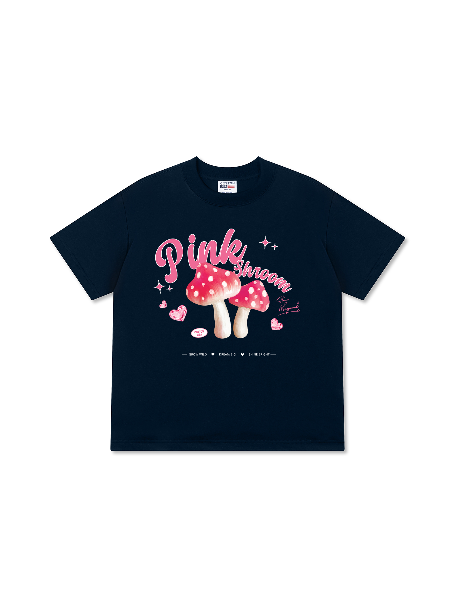 Áo Thun Relaxed Fit Tropical Pink Shrooms