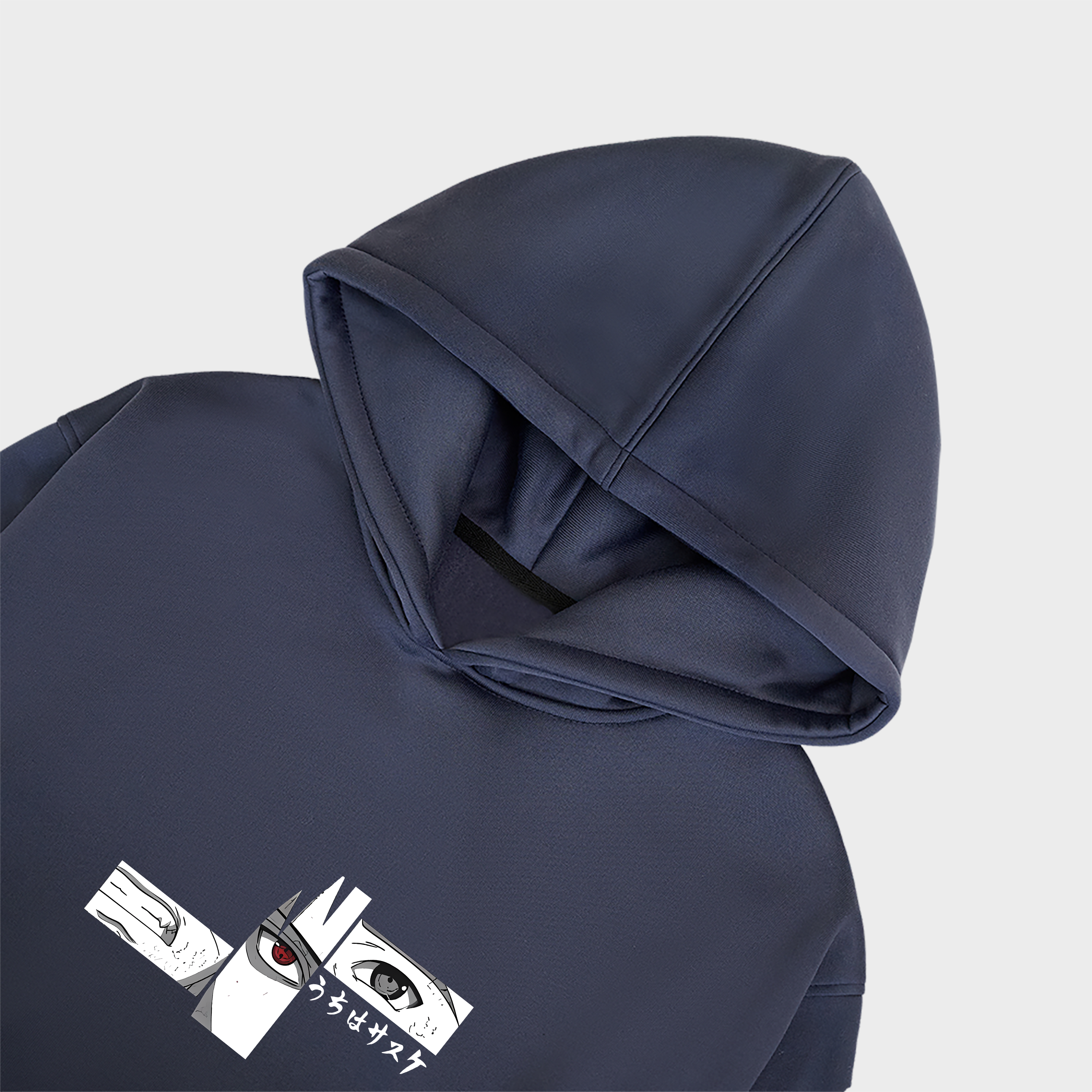 NARUTO SHIPPUDEN SASUKE AND NARUTO PANEL HOODIE / NAVY