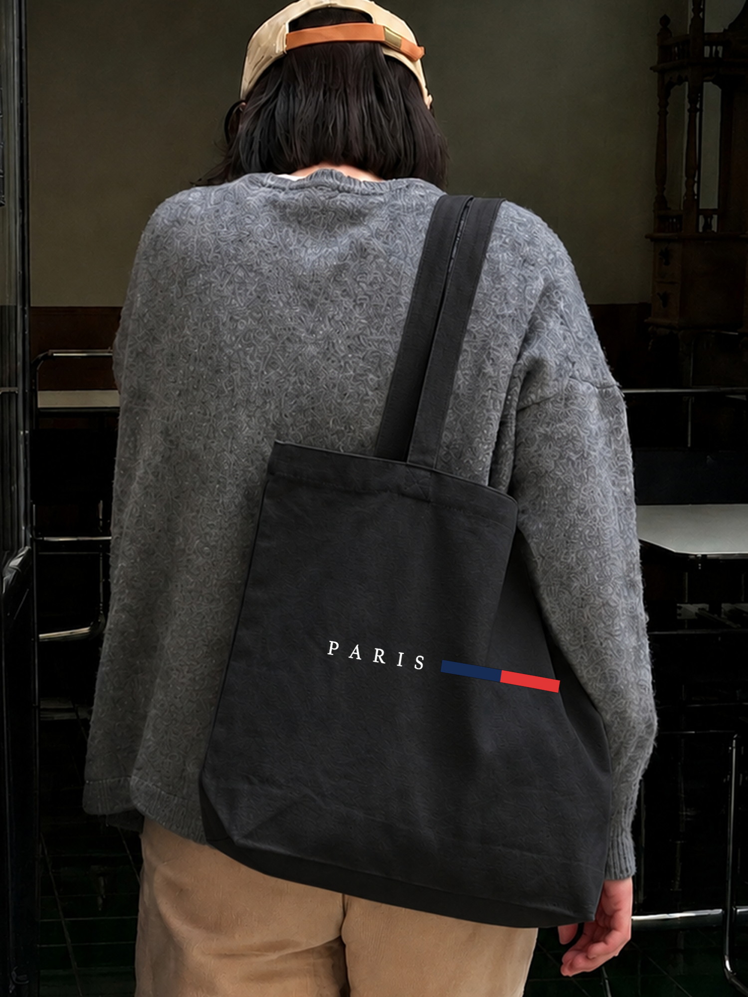 Túi Tote City Paris Basic Logo