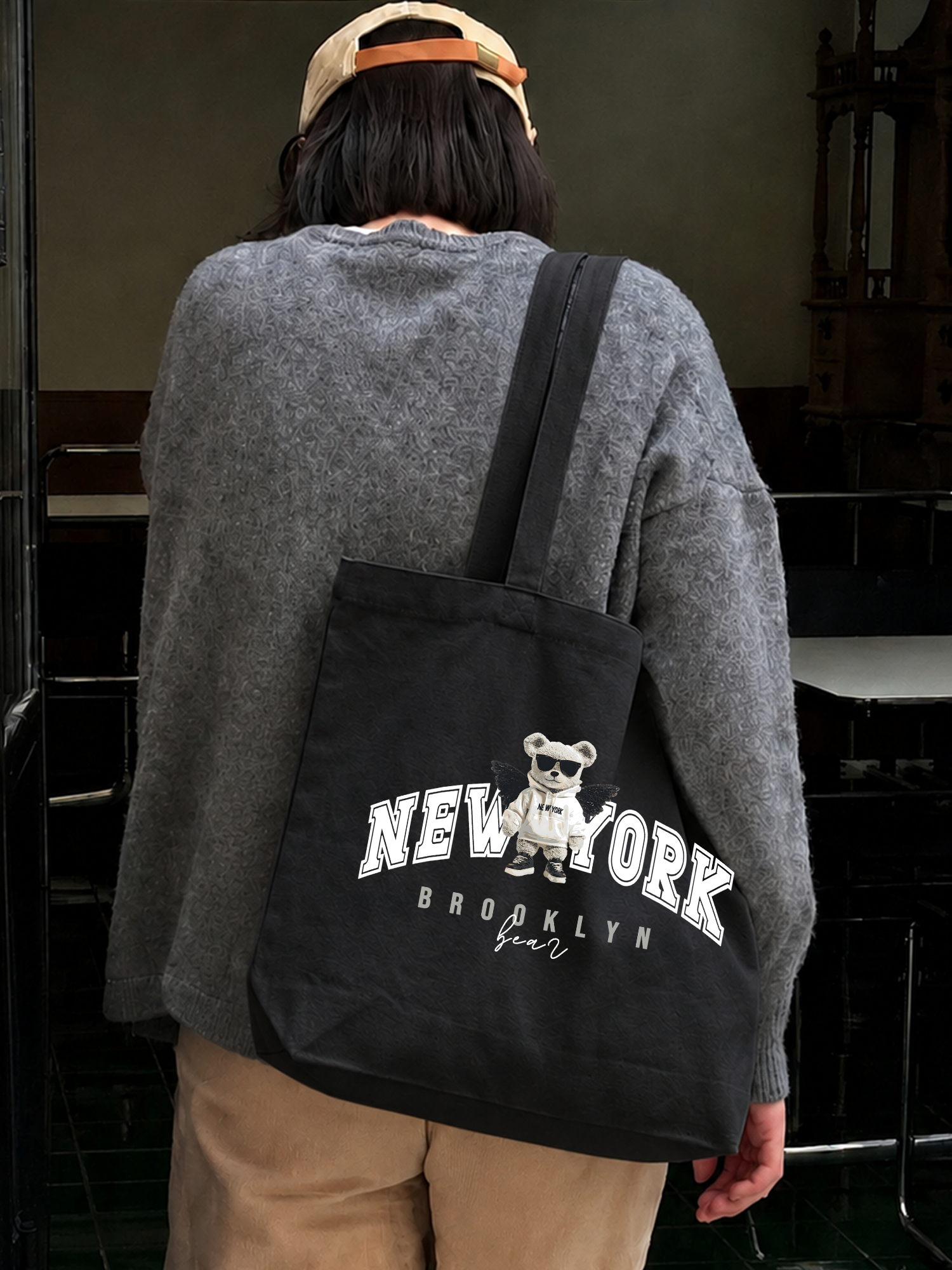 Túi Tote City New York Bear