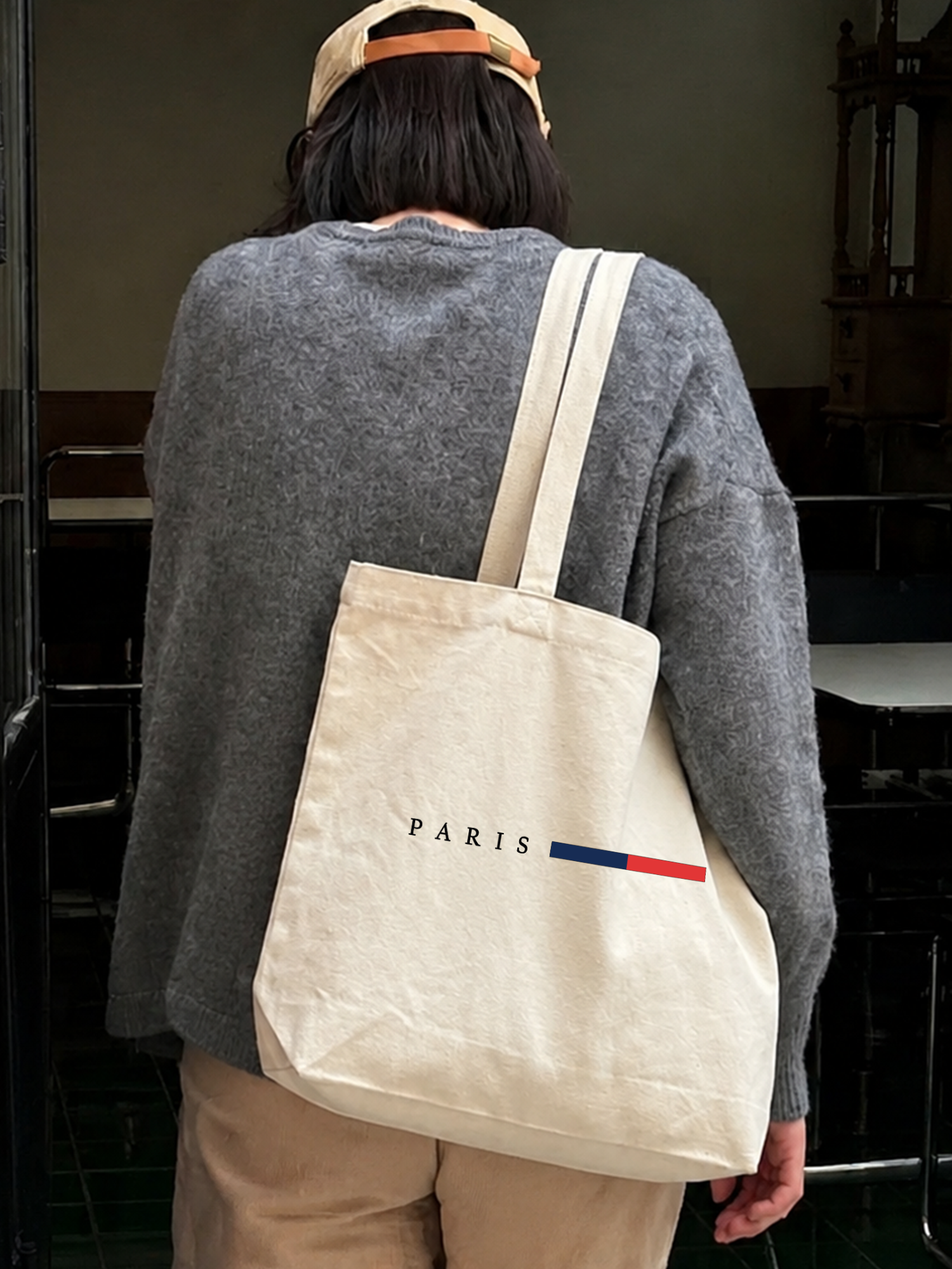 Túi Tote City Paris Basic Logo