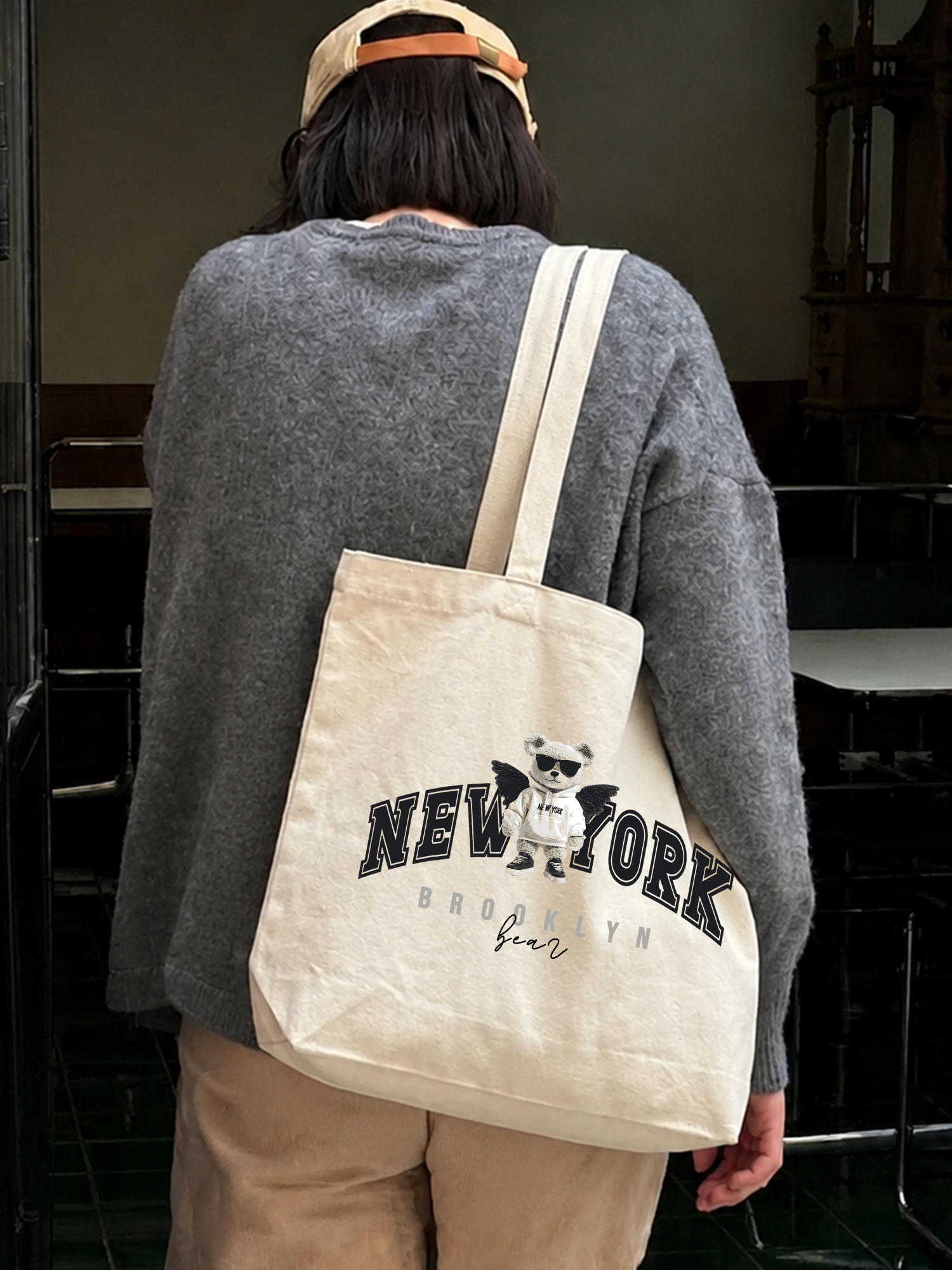 Túi Tote City New York Bear