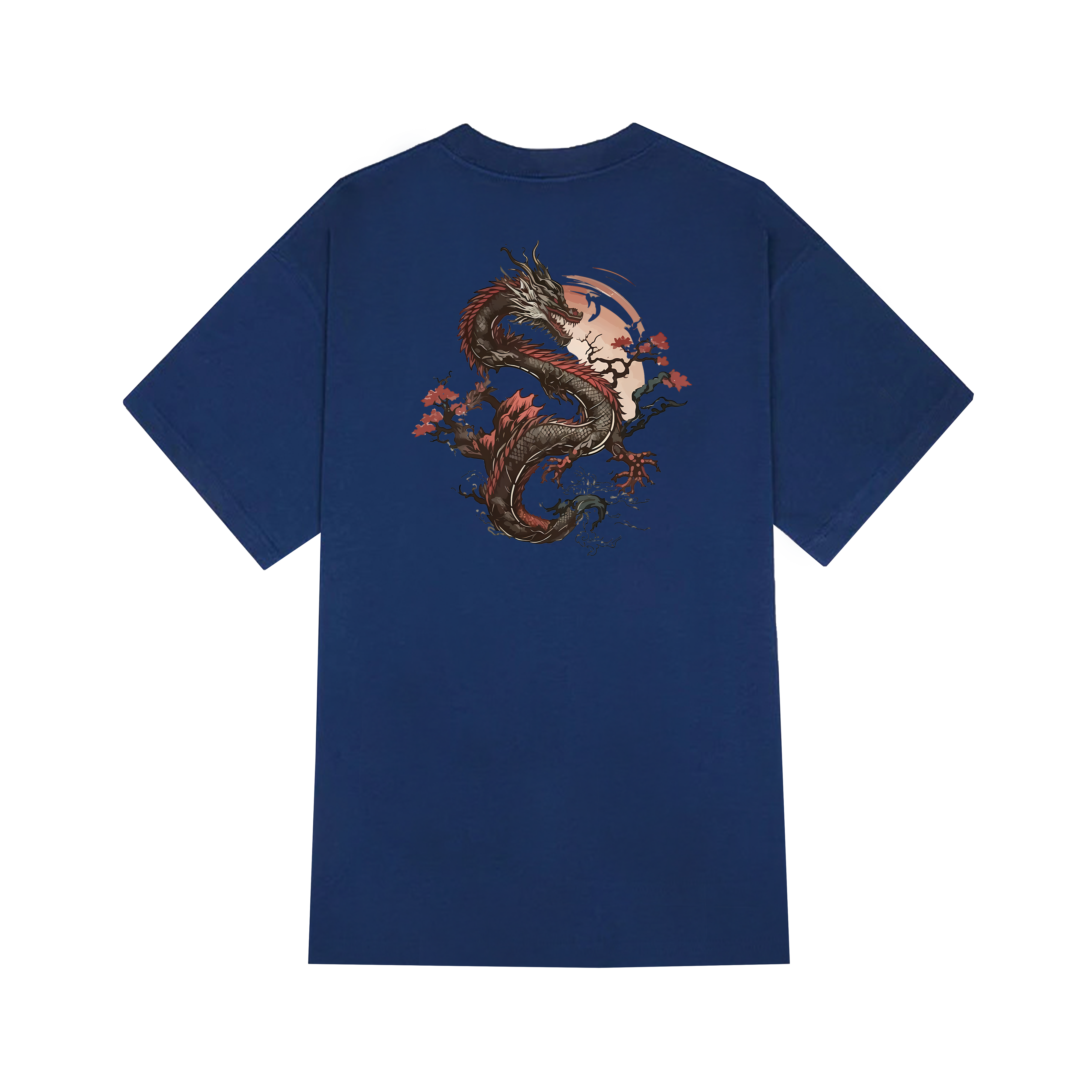 JAPANESE DRAGON VINTAGE T-SHIRT / NAVY