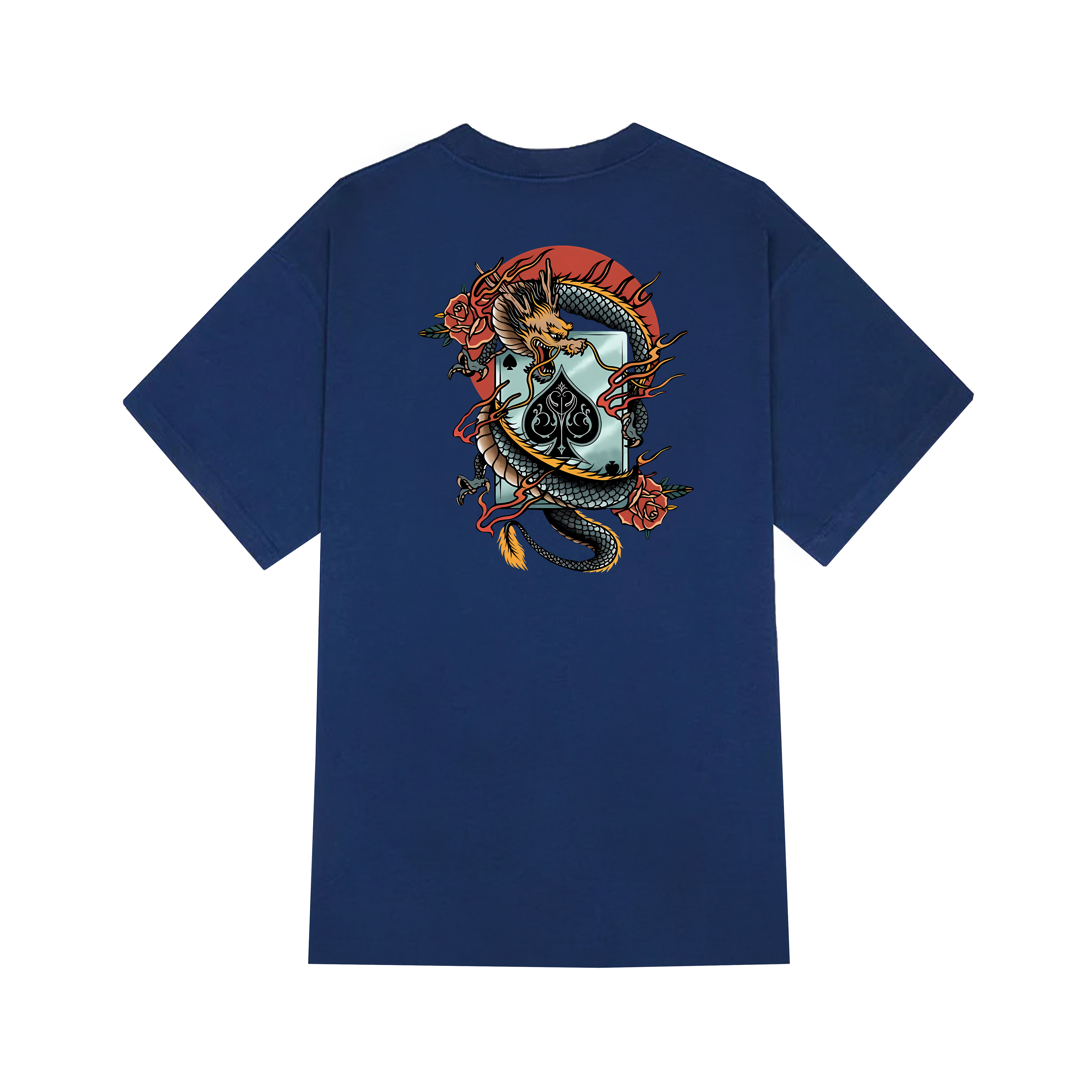 DRAGON CARDS T-SHIRT / NAVY