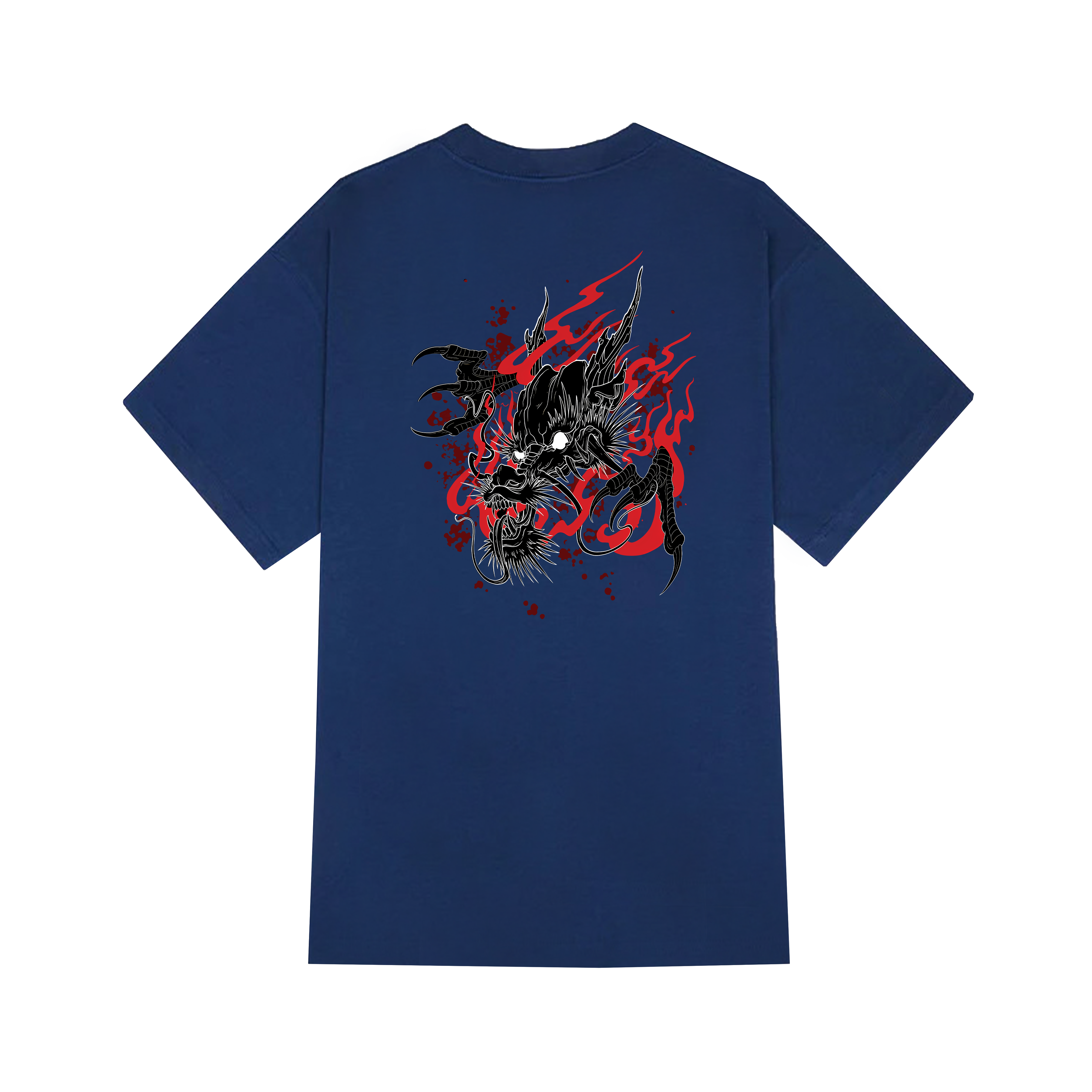 JAPANESE DRAGON BLUE T-SHIRT / NAVY