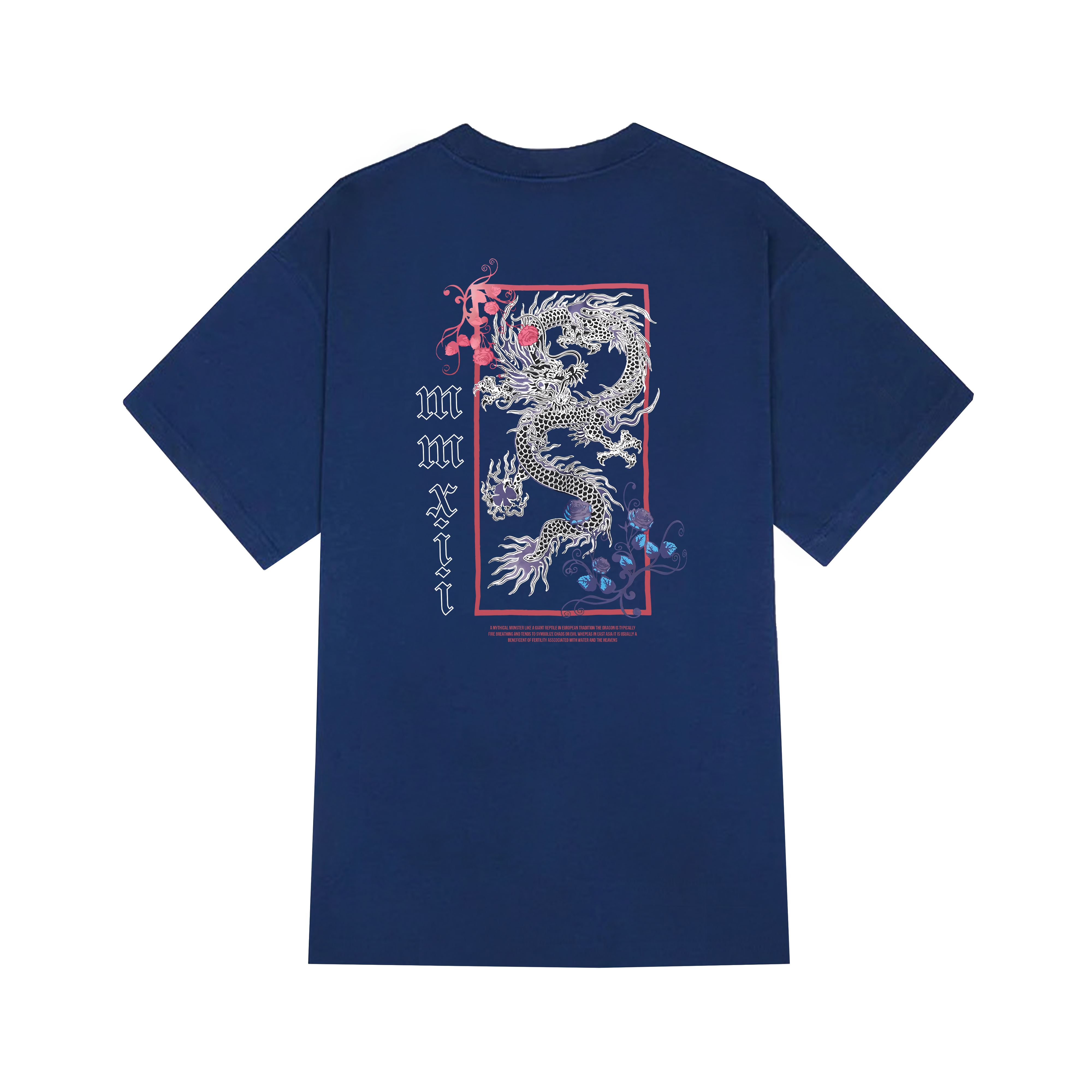 LONGLINE DRAGON T-SHIRT / NAVY