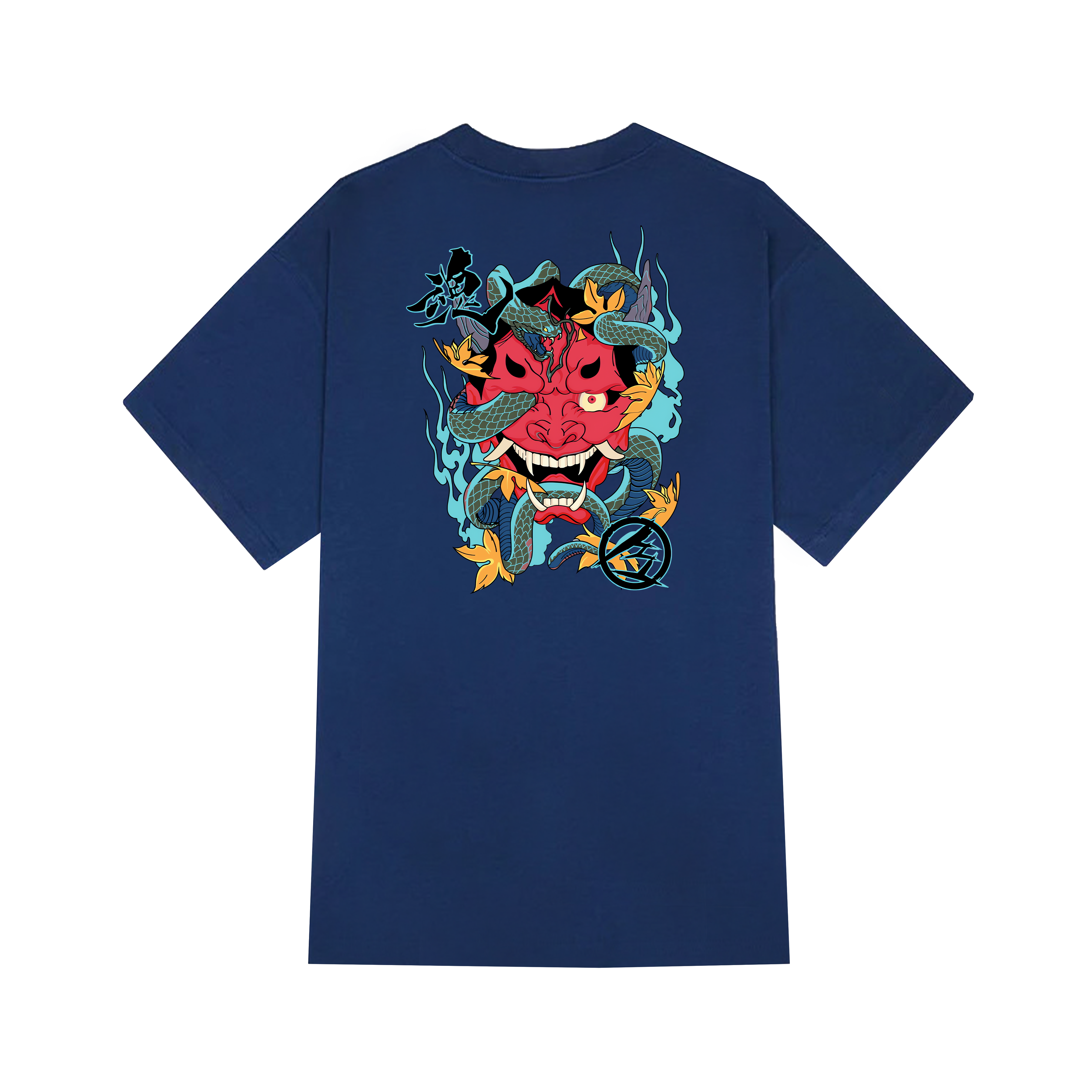 SNAKE DEMON T-SHIRT / NAVY