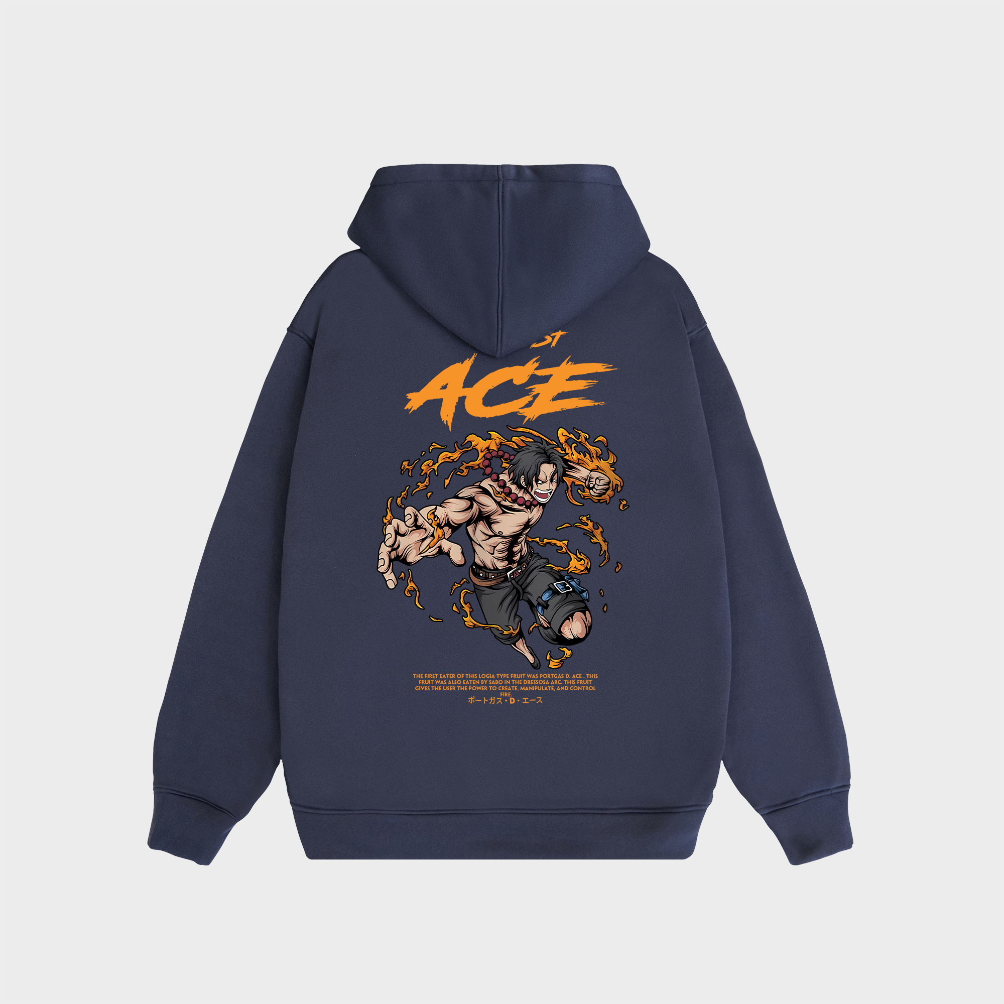 ONE PIECE ACE HOODIE / NAVY