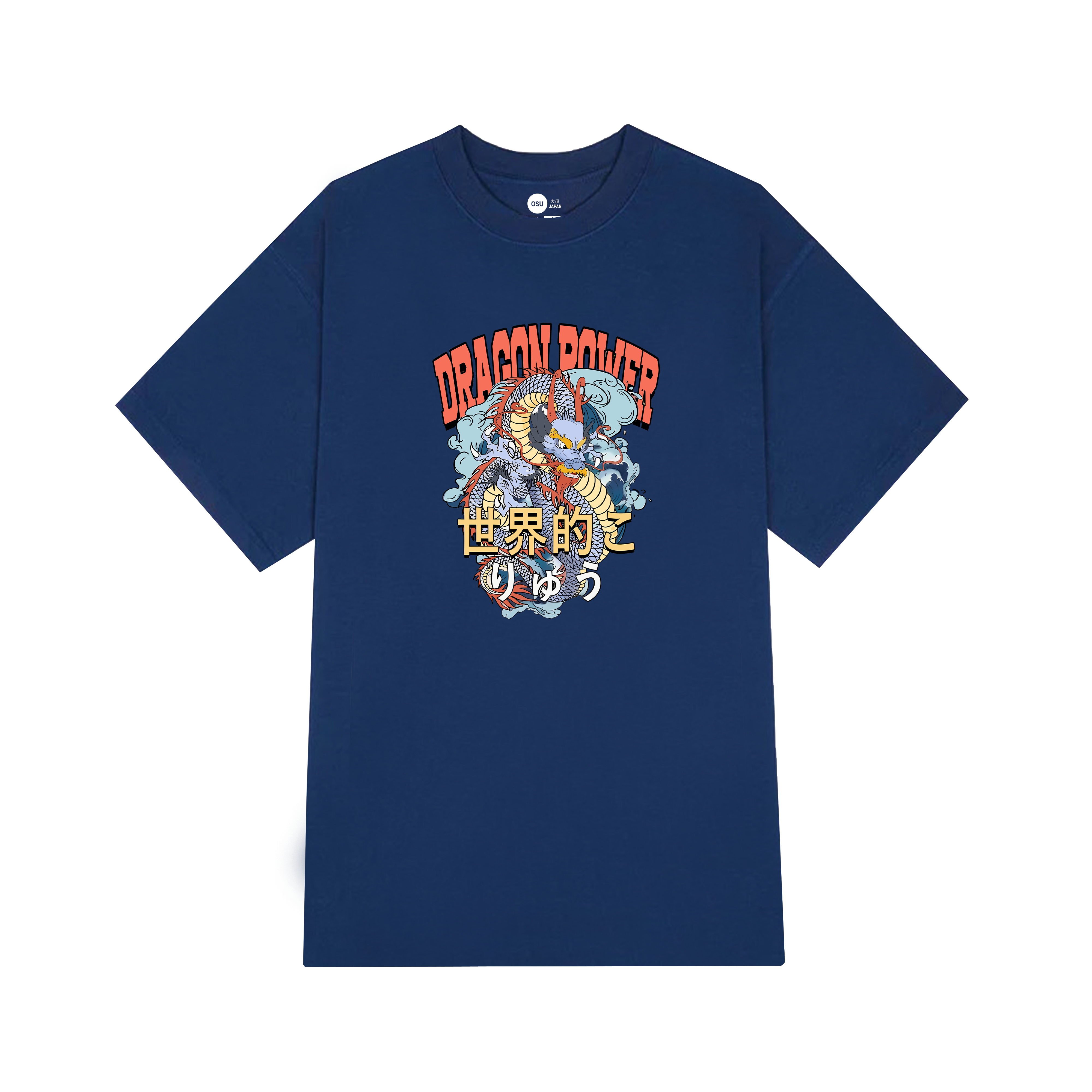 JAPANESE DRAGON POWER T-SHIRT / NAVY