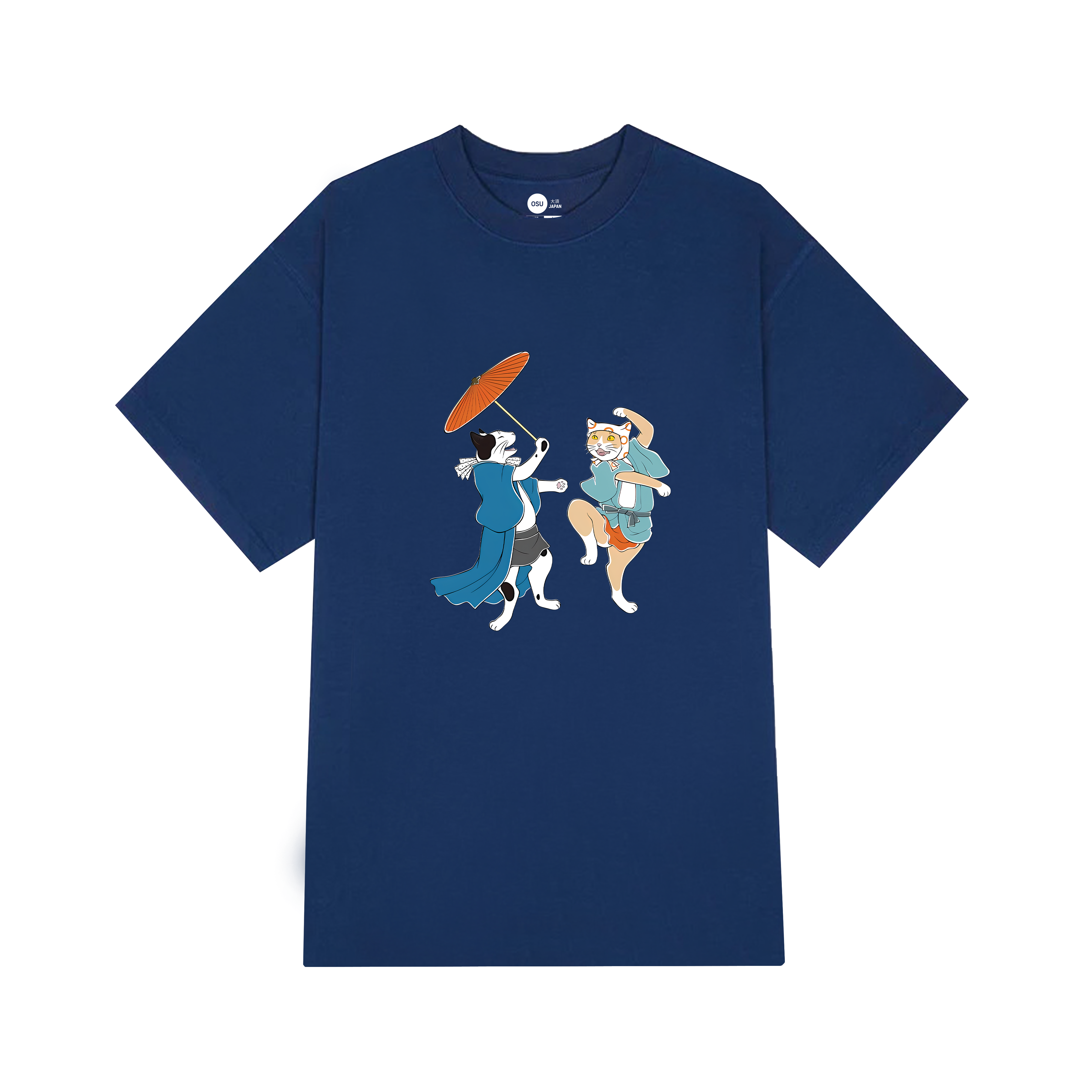 JAPAN CAT T-SHIRT / NAVY