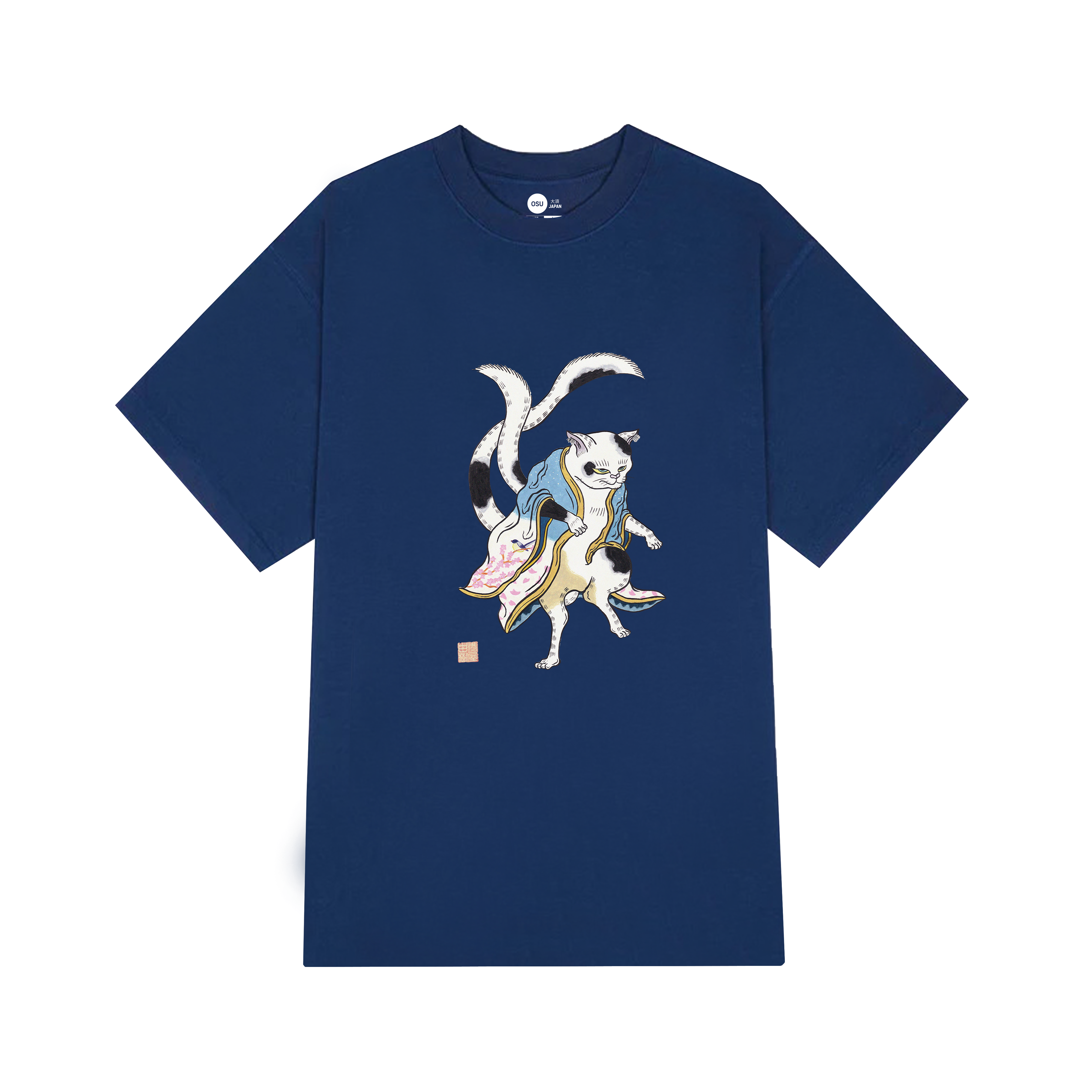 JAPAN CAT BAD T-SHIRT / NAVY