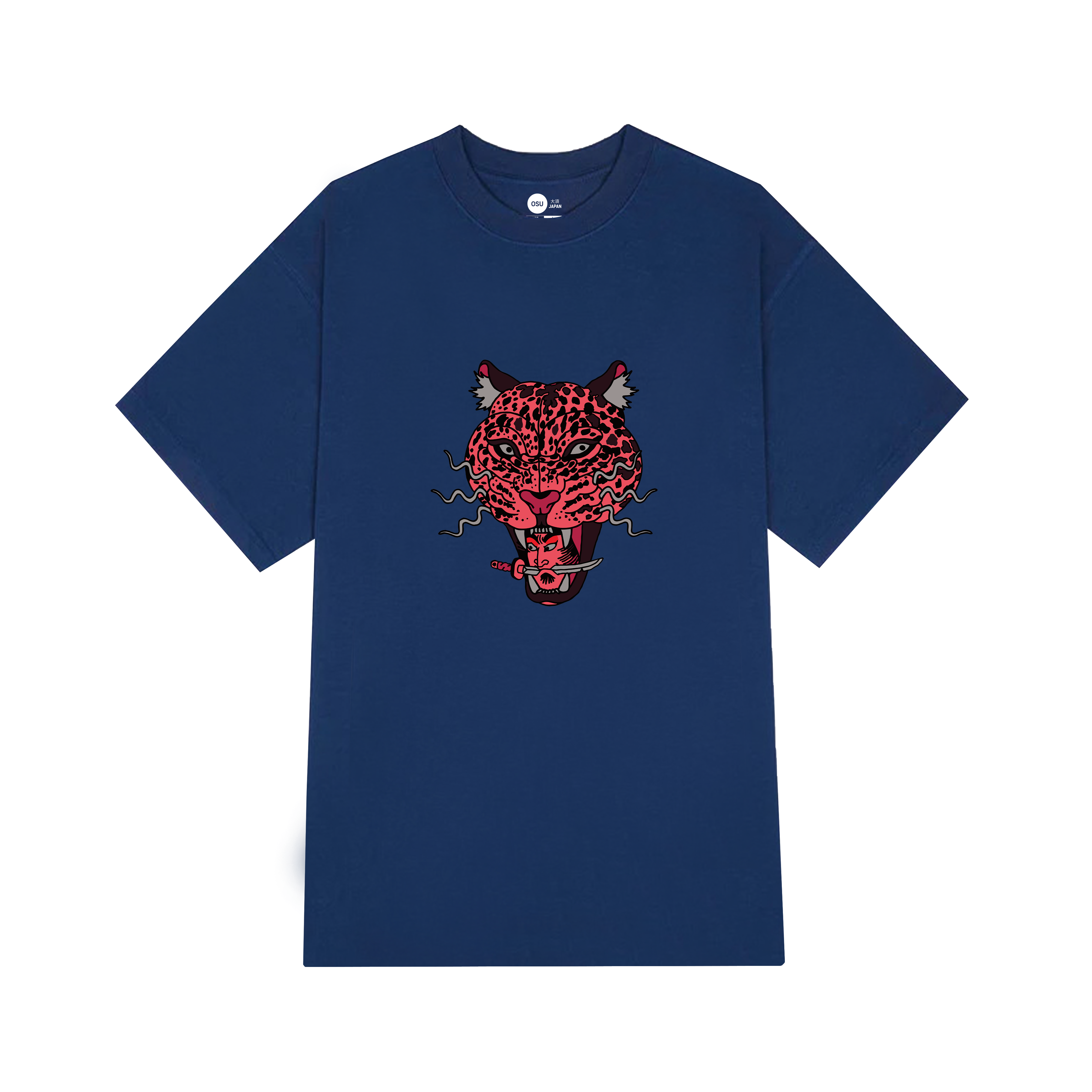 WEIRD CAT T-SHIRT / NAVY