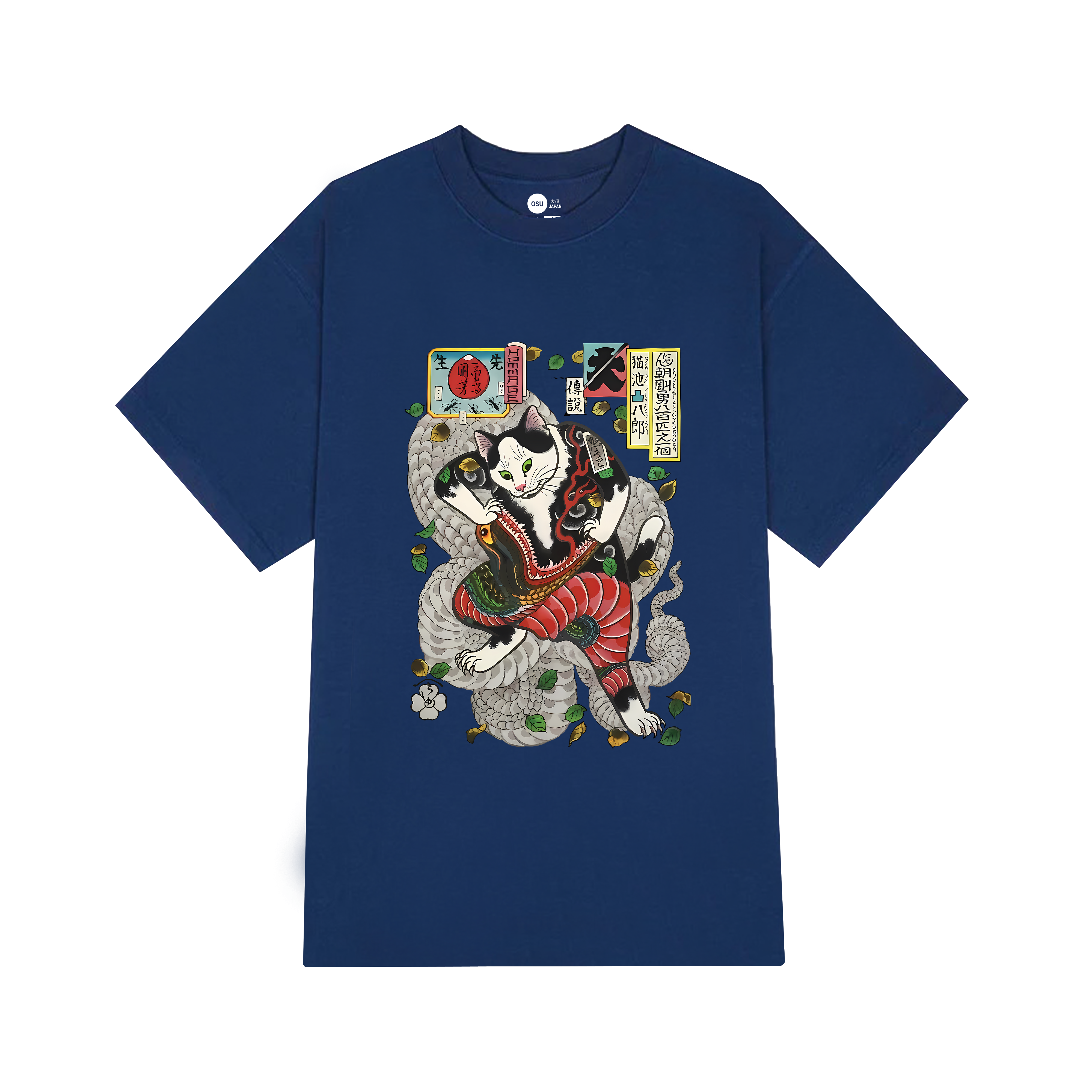 CLASSIC JAPANESE CAT T-SHIRT / NAVY