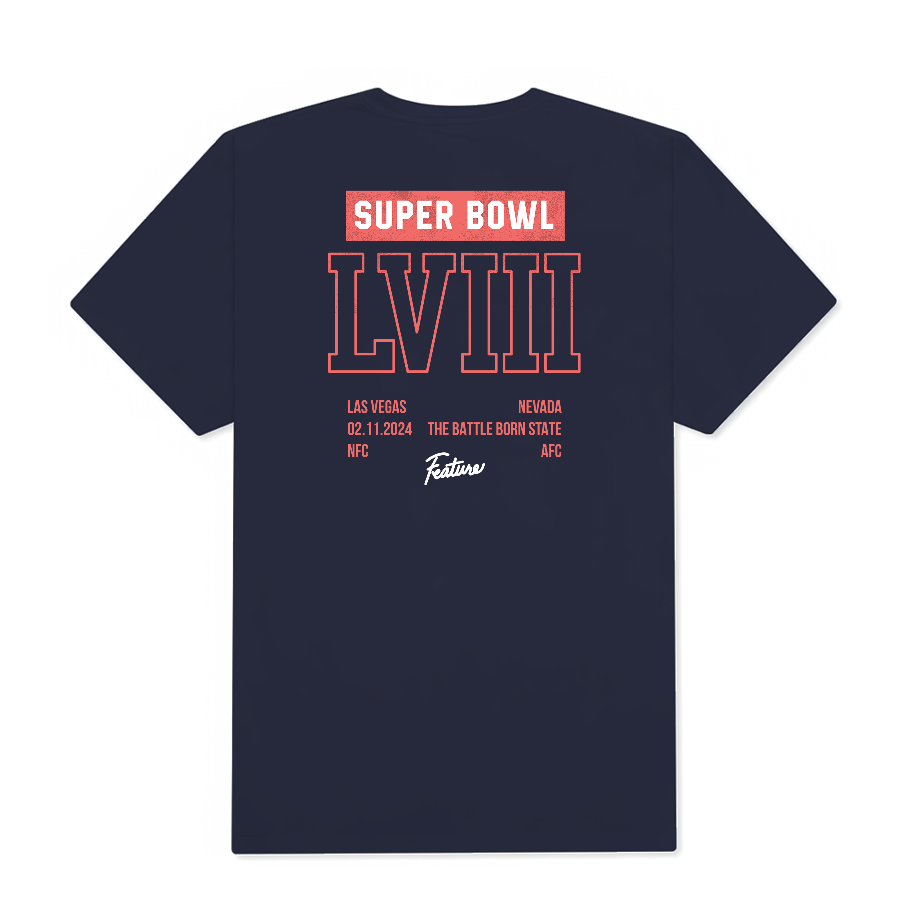 NFL Schwarzes Feature x NFL Super Bowl LVIII T-Shirt