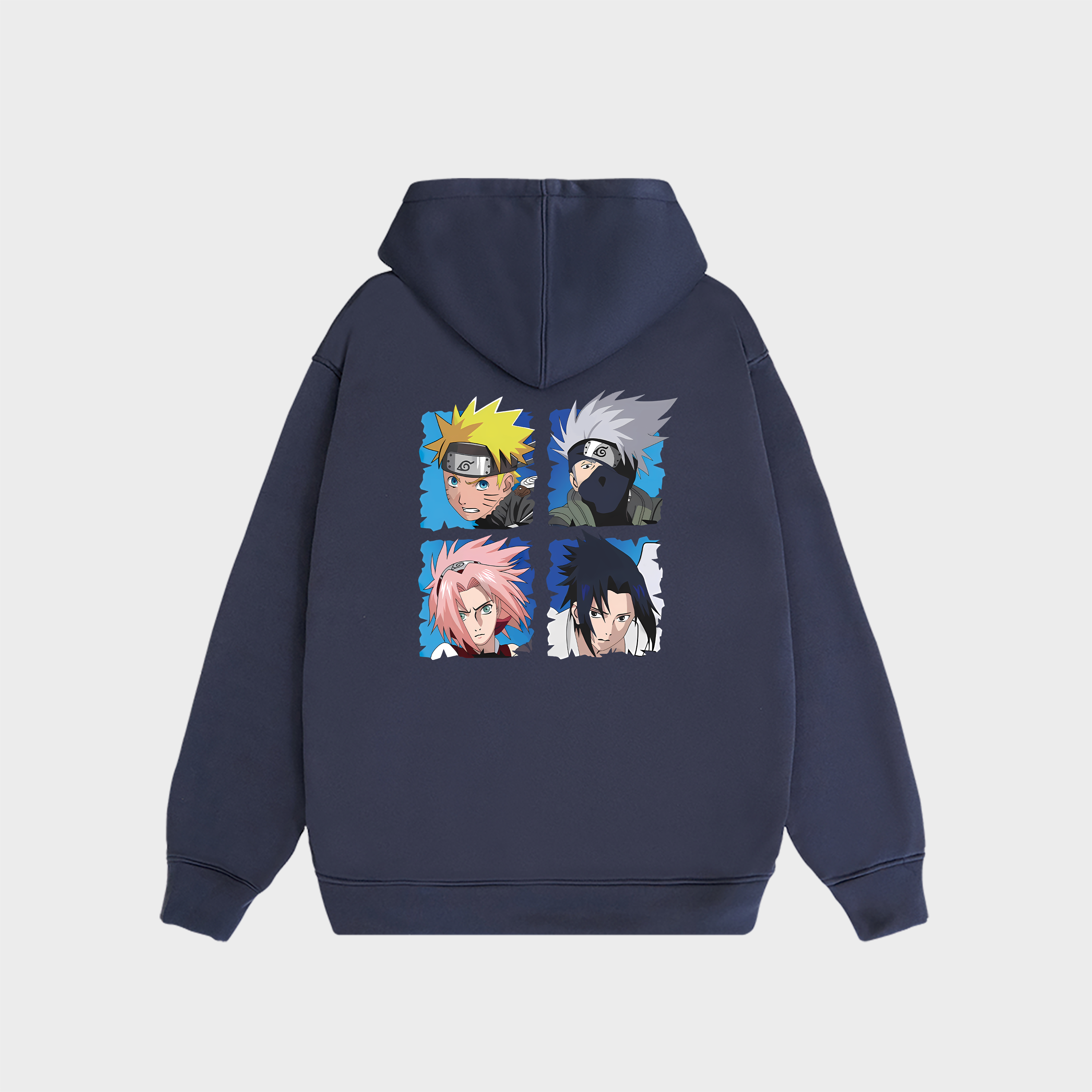 NARUTO TEAM 7 ANIME FANART HOODIE / NAVY