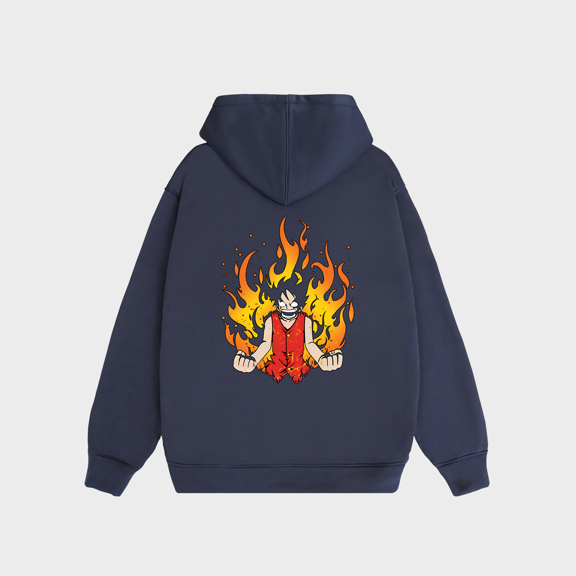 ONE PIECE STRAW HOT LUFFY HOODIE / NAVY