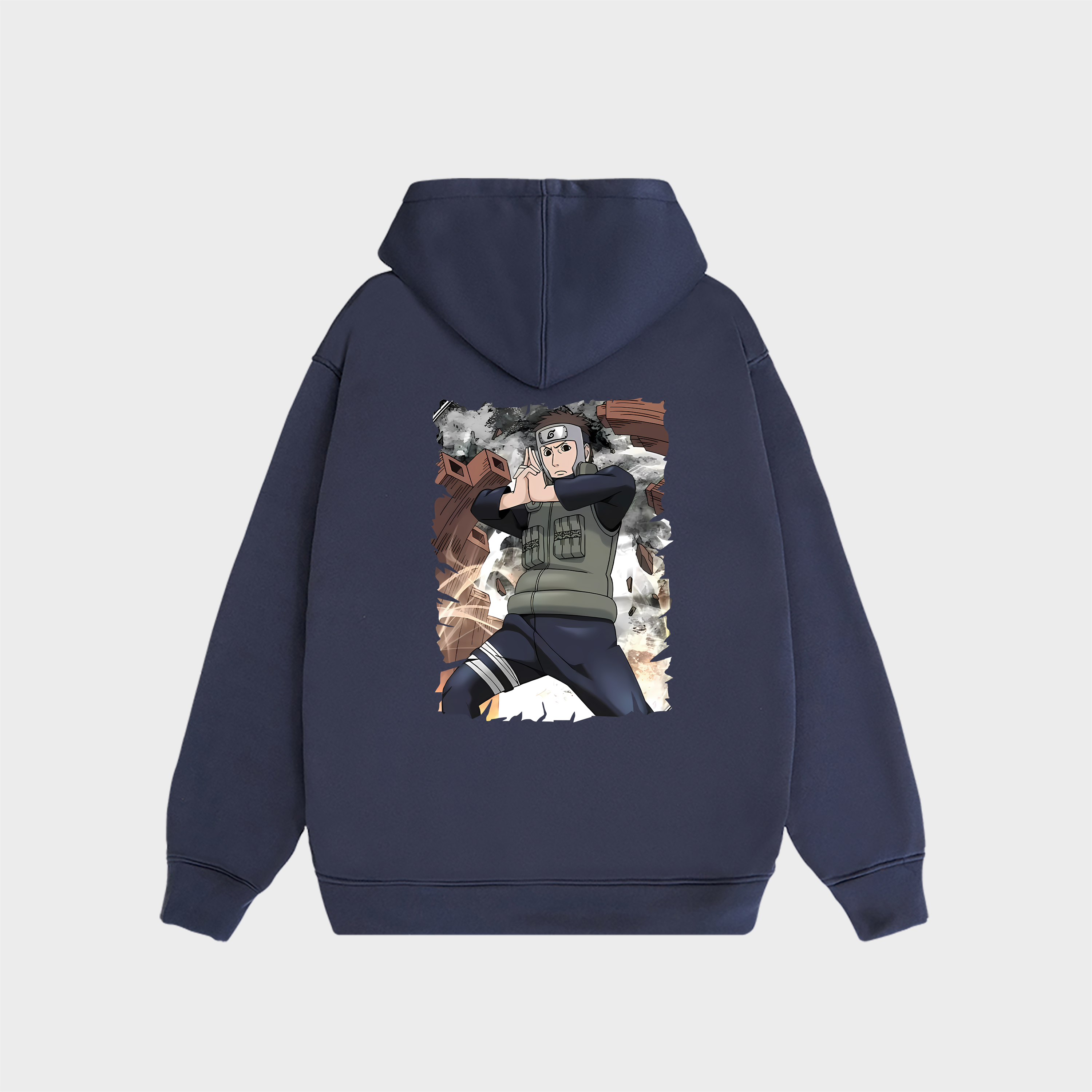 NARUTO YAMATO NARUTO MERCH VTG HOODIE / NAVY