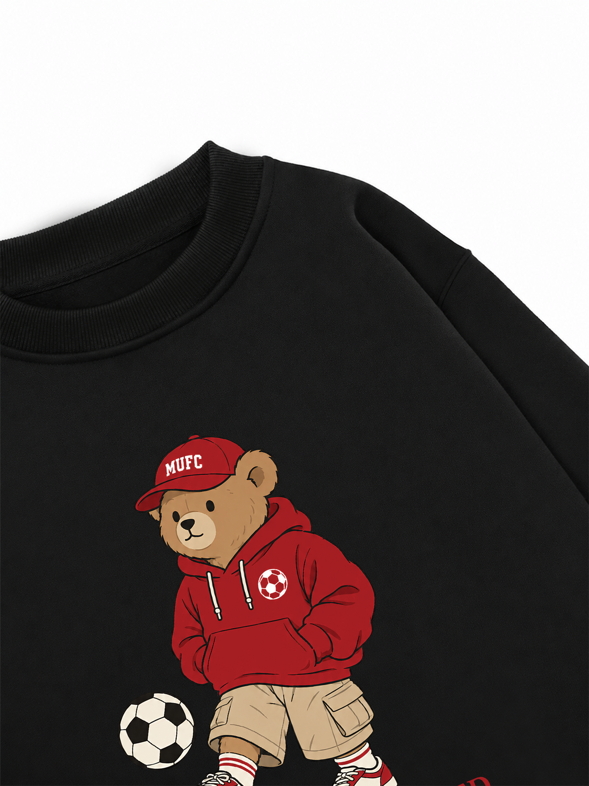 Áo Sweater Nỉ Hai Da The Red Devils Bear