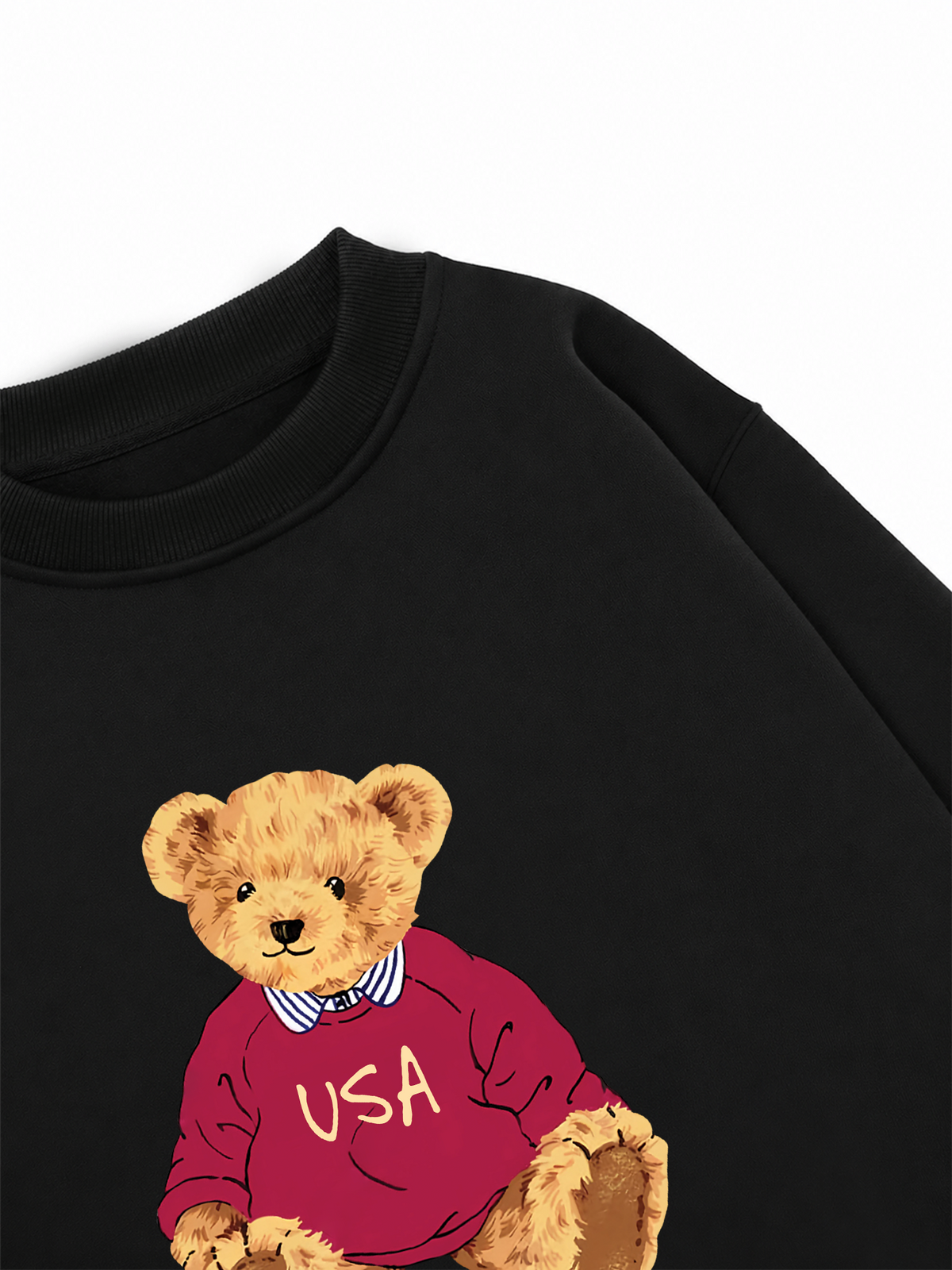 Áo Sweater Nỉ Hai Da USA Cozy Bear