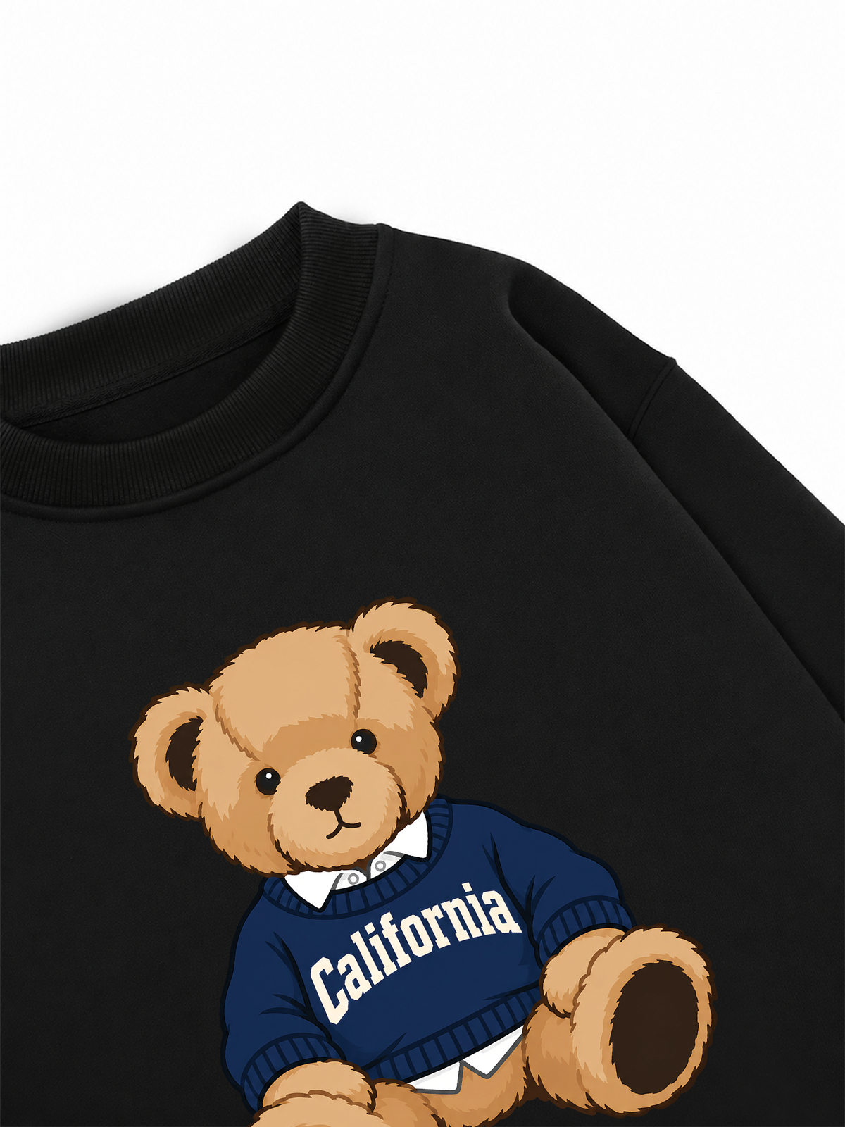 Áo Sweater Nỉ Hai Da City California Bear