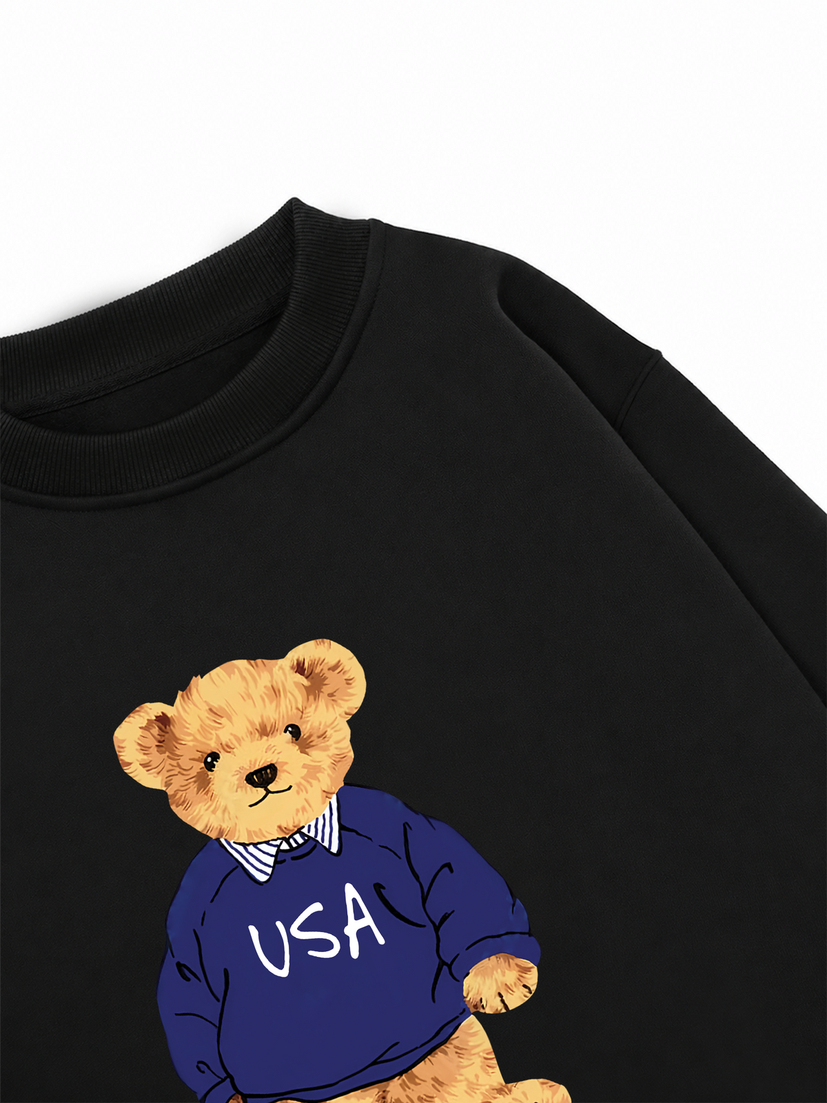 Áo Sweater Nỉ Hai Da USA Bear