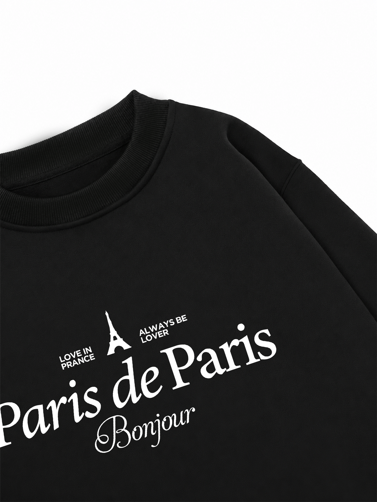 Áo Sweater Nỉ Hai Da Paris de Paris