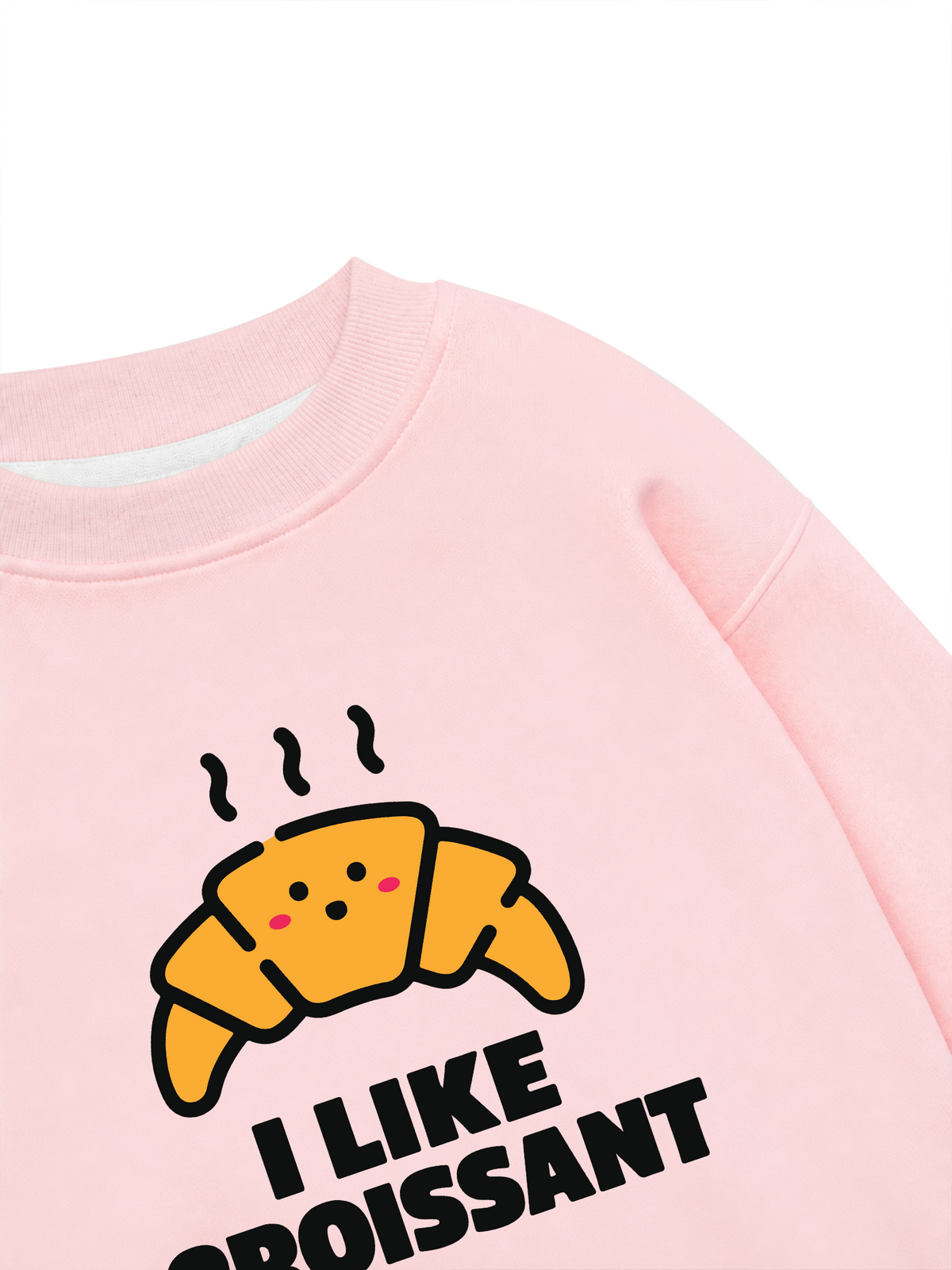 Áo Sweater Nỉ Hai Da I Like Croissant