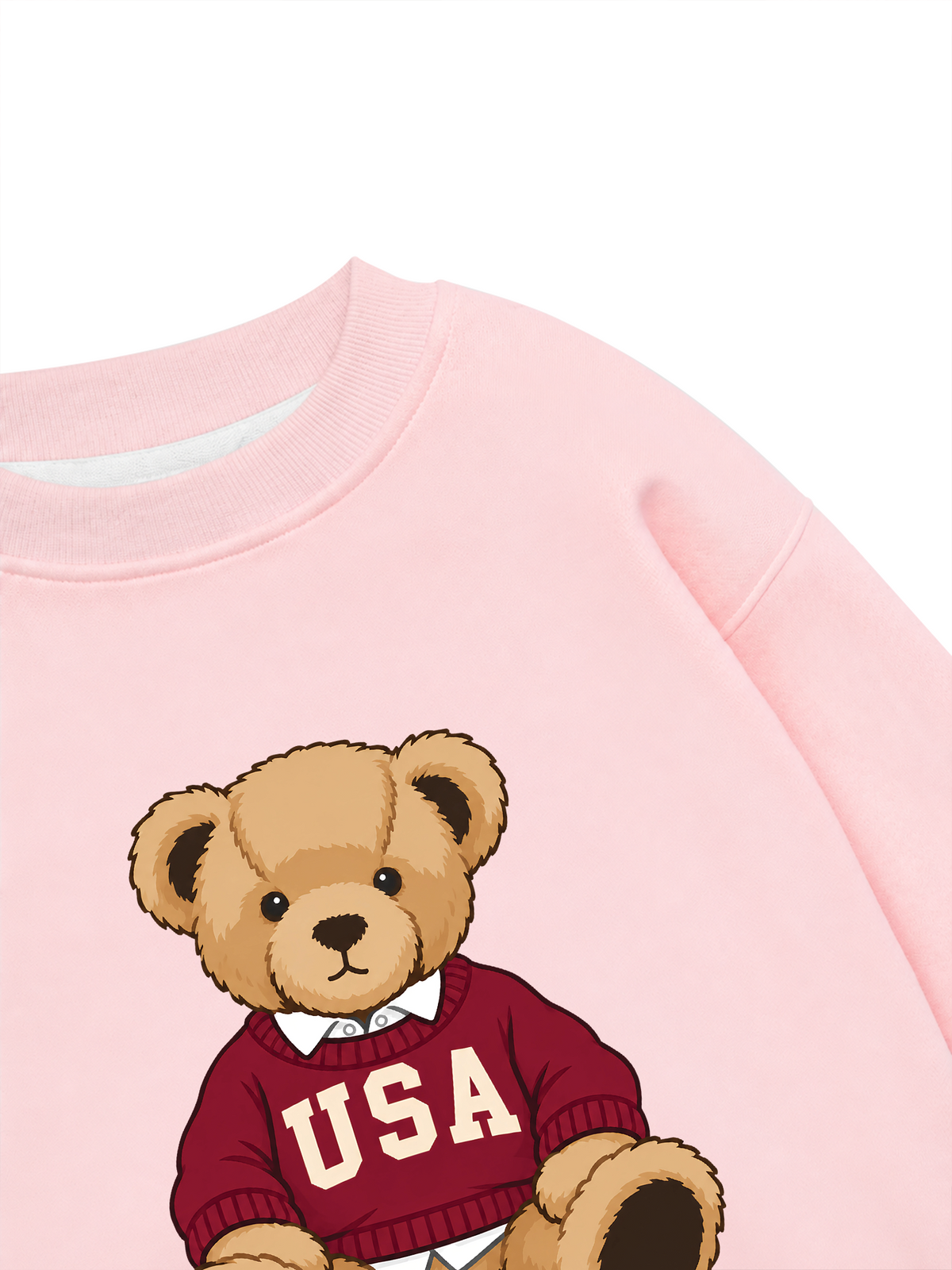 Áo Sweater Nỉ Hai Da City USA Bear