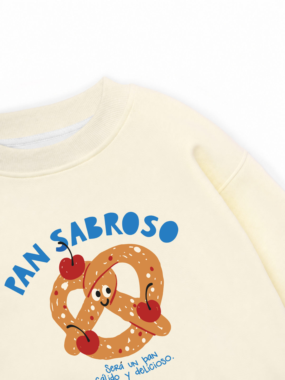 Áo Sweater Nỉ Hai Da Pretzel