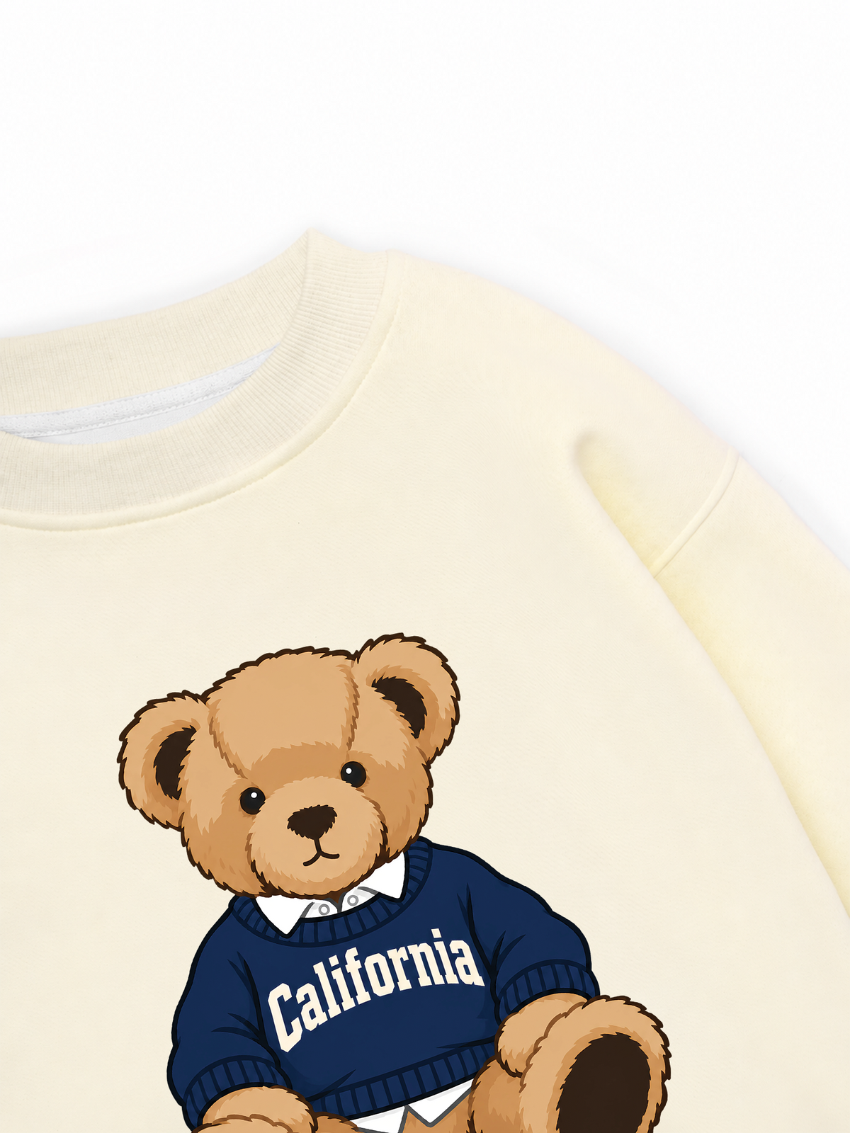 Áo Sweater Nỉ Hai Da City California Bear