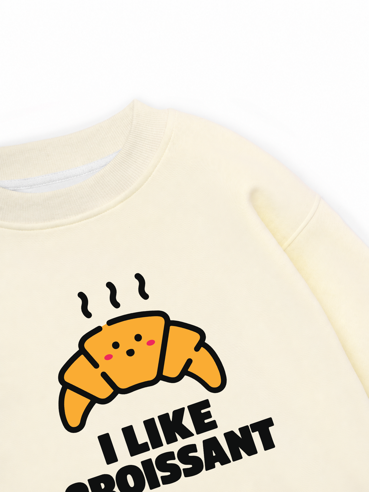 Áo Sweater Nỉ Hai Da I Like Croissant