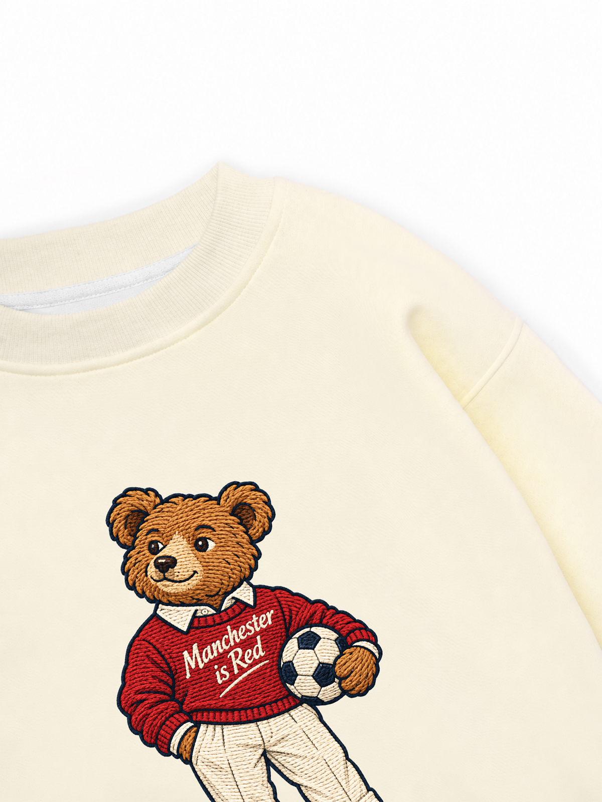 Áo Sweater Nỉ Hai Da MUFC Bear