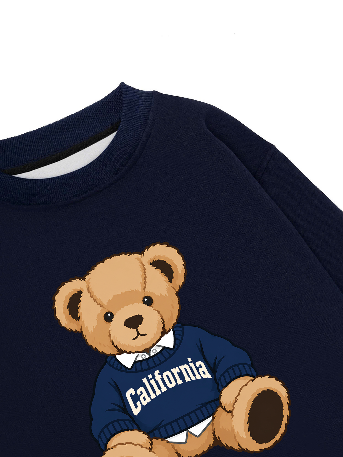 Áo Sweater Nỉ Hai Da City California Bear