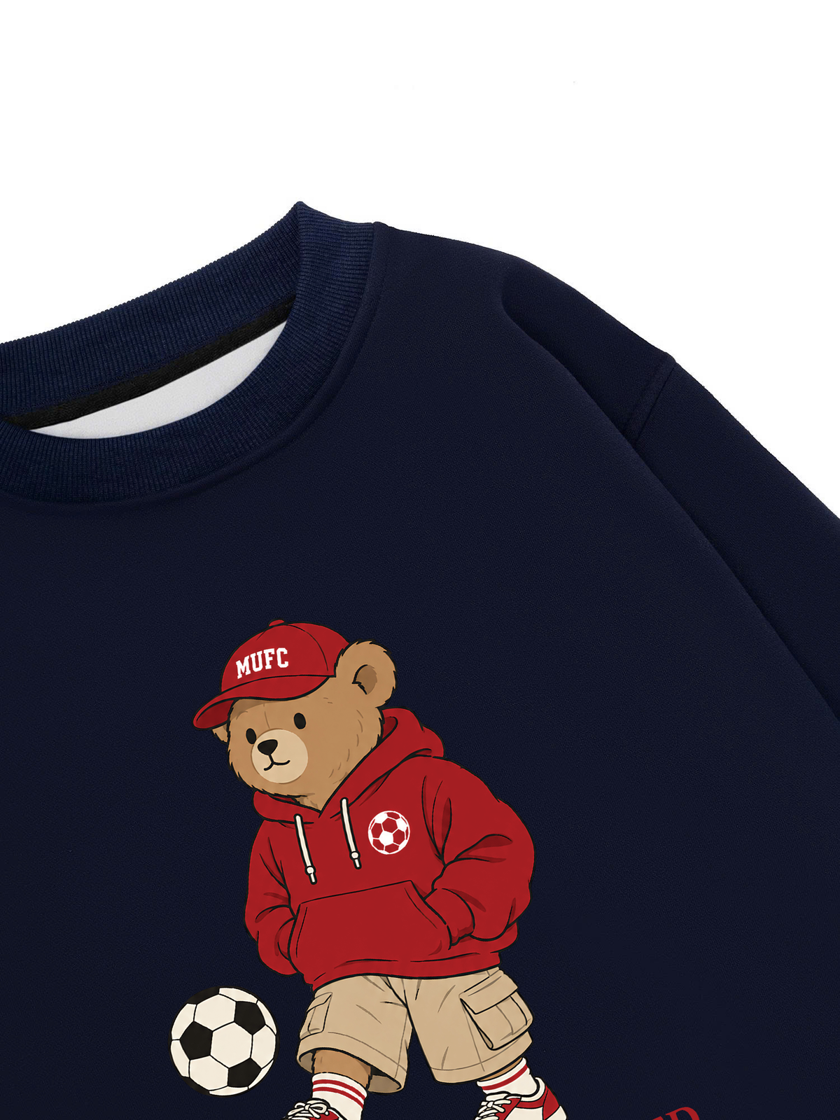 Áo Sweater Nỉ Hai Da The Red Devils Bear