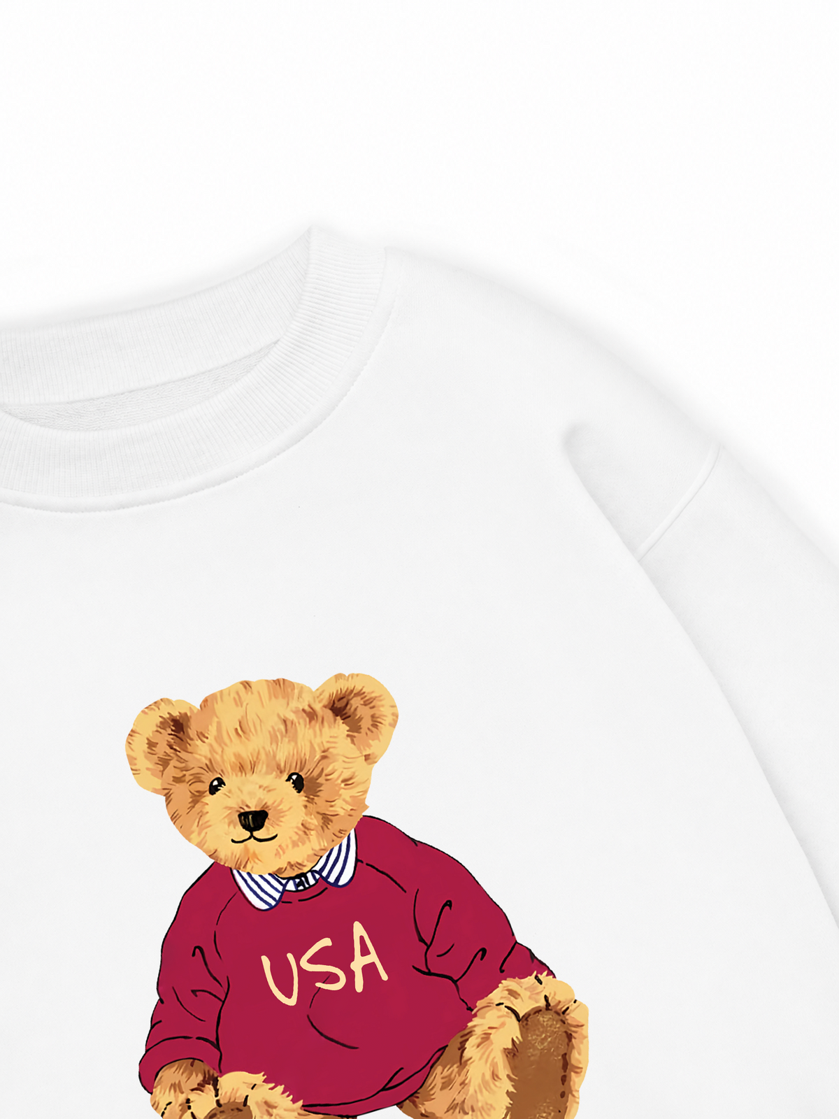 Áo Sweater Nỉ Hai Da USA Cozy Bear