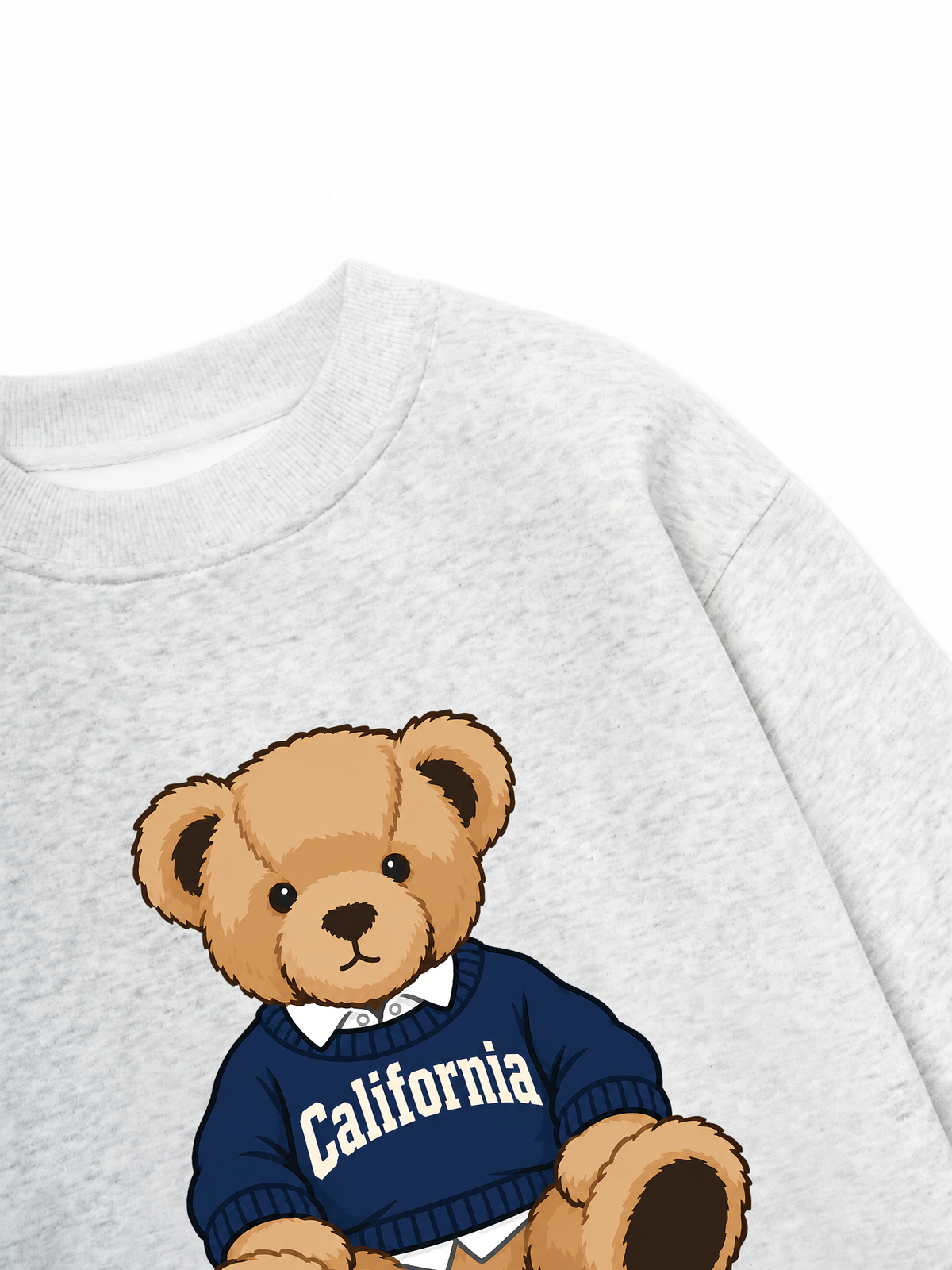 Áo Sweater Nỉ Hai Da City California Bear