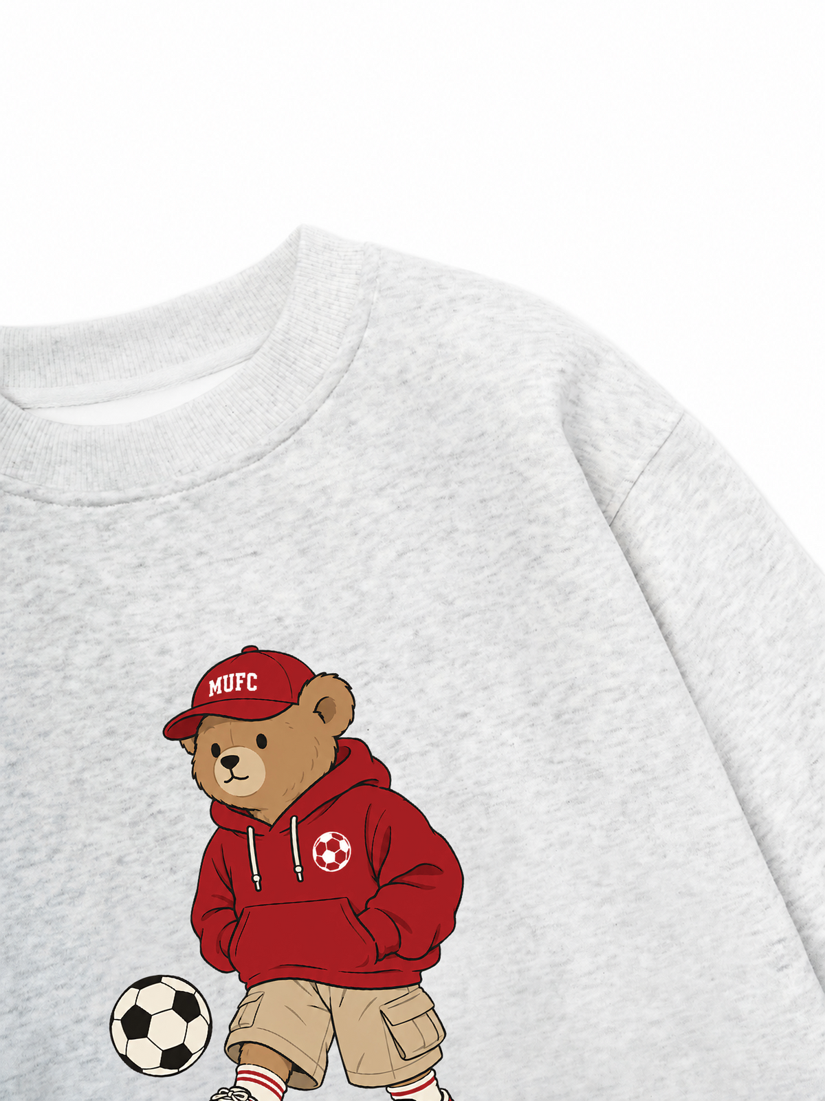 Áo Sweater Nỉ Hai Da The Red Devils Bear