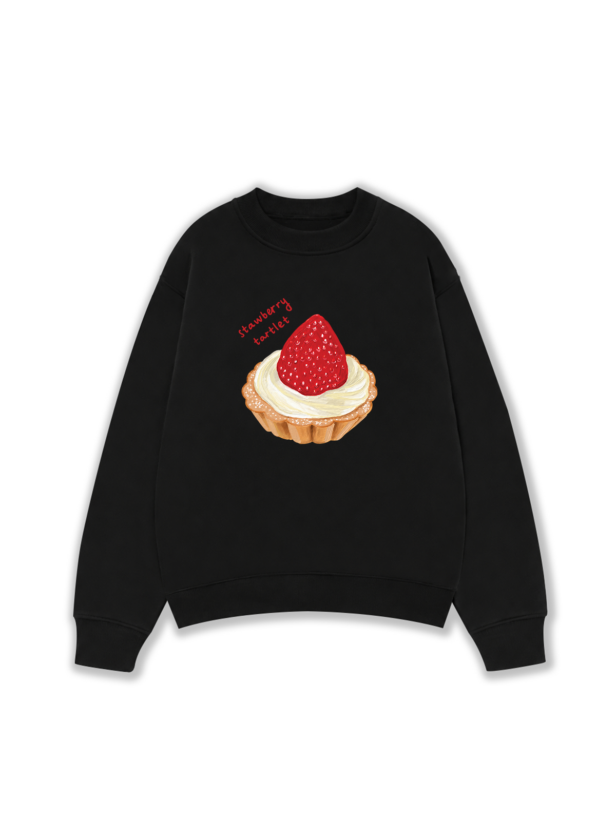 Áo Sweater Nỉ Hai Da Strawberry Tartlet