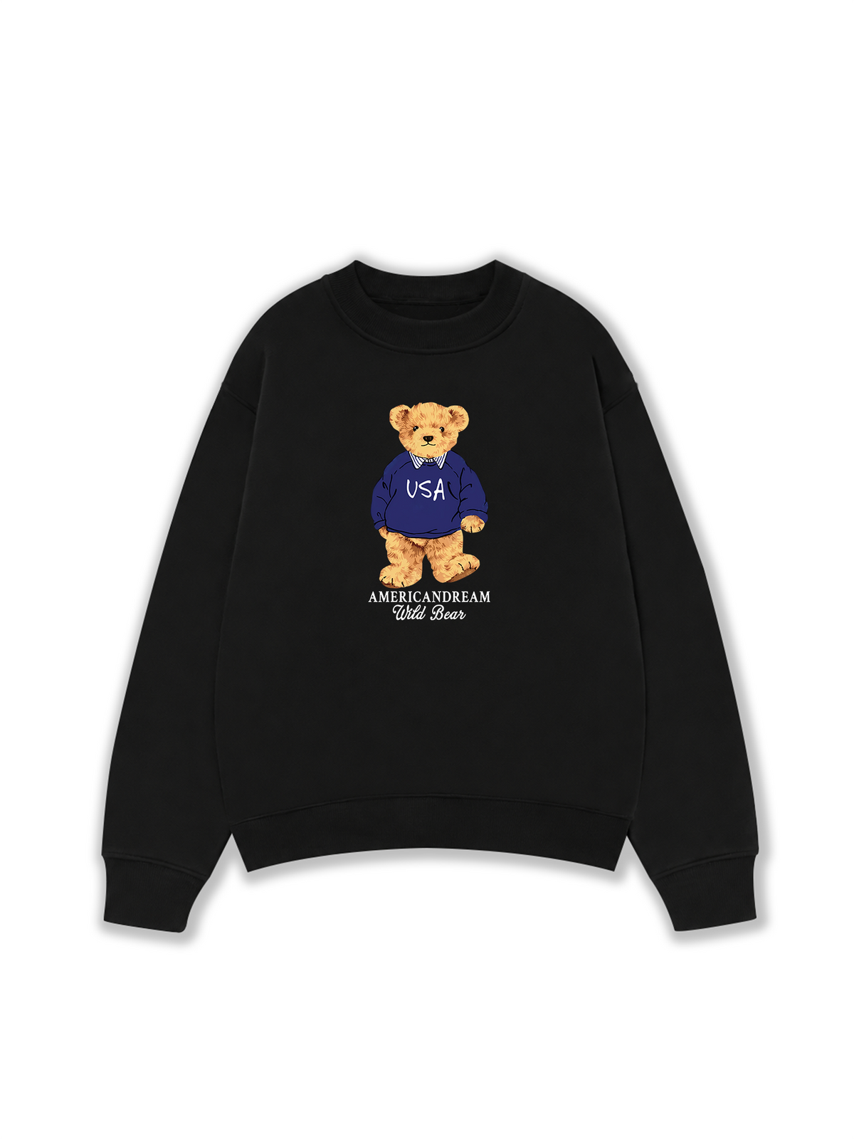 Áo Sweater Nỉ Hai Da USA Bear