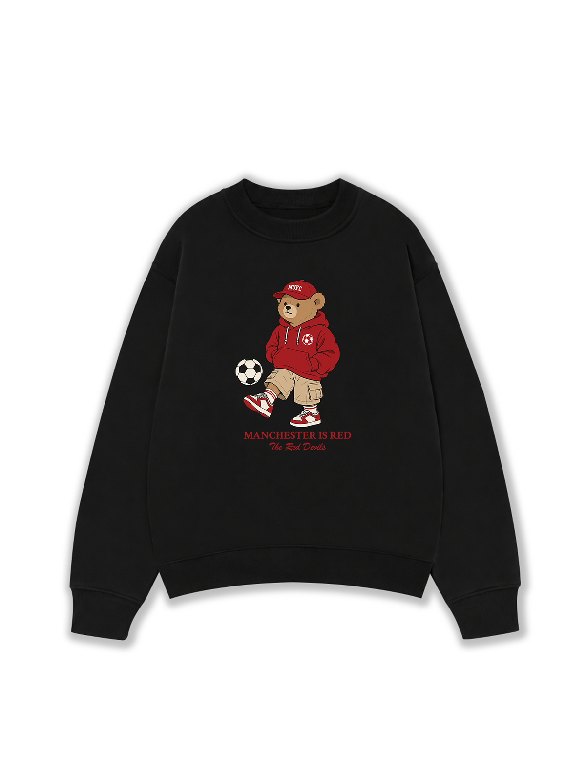 Áo Sweater Nỉ Hai Da The Red Devils Bear