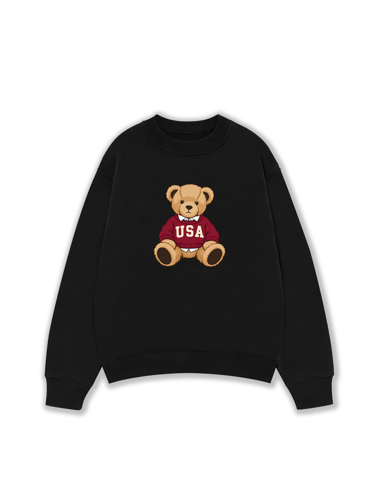 Áo Sweater Nỉ Hai Da City USA Bear