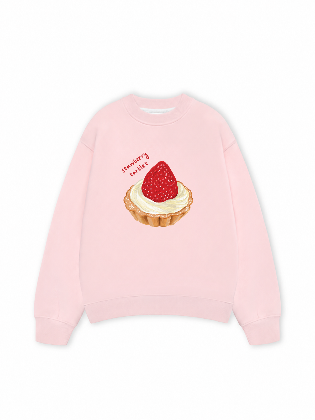 Áo Sweater Nỉ Hai Da Strawberry Tartlet