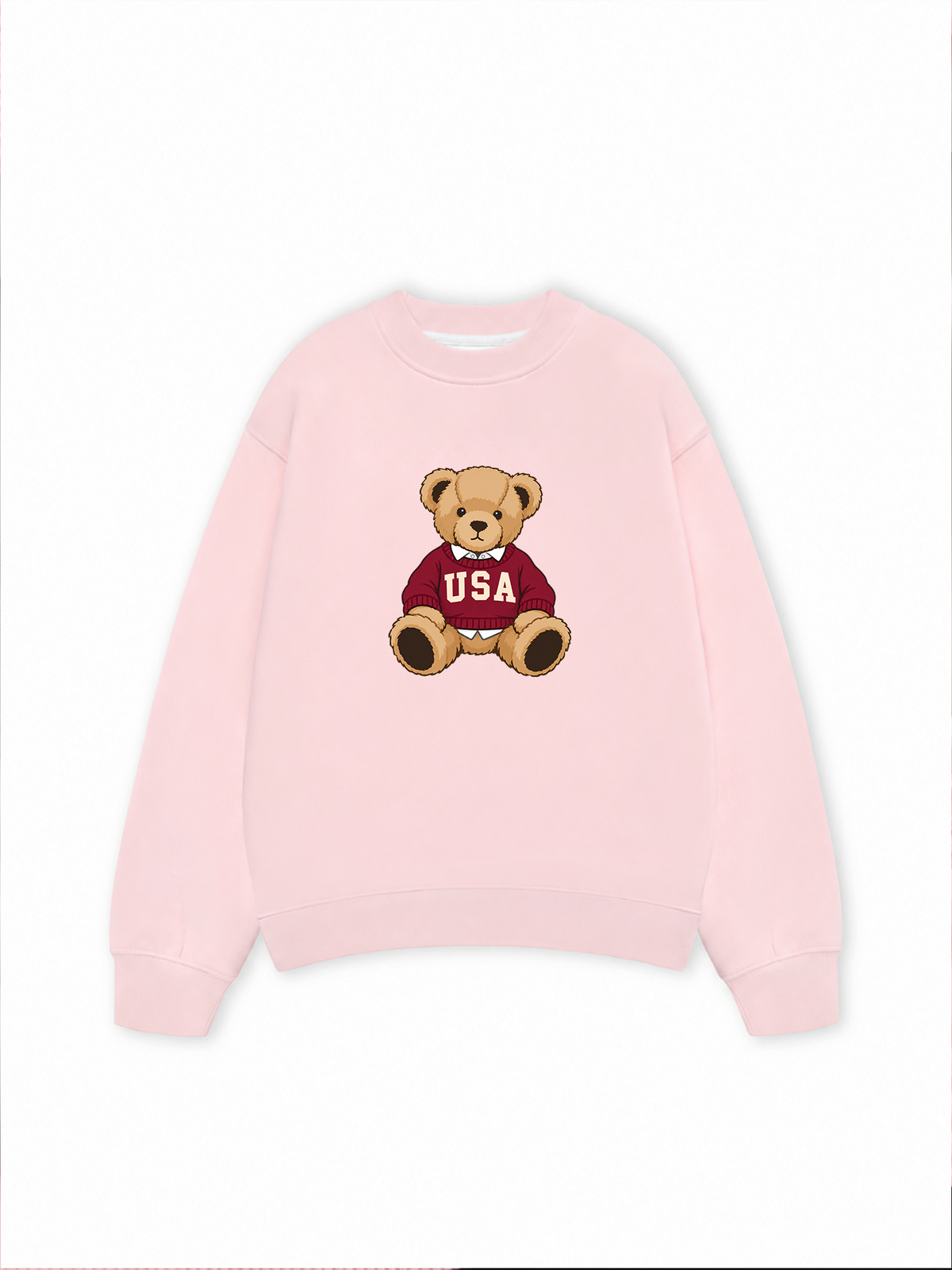 Áo Sweater Nỉ Hai Da City USA Bear