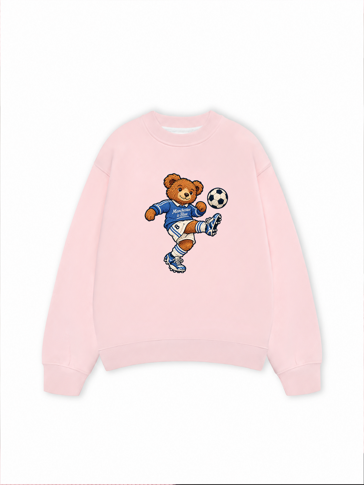 Áo Sweater Nỉ Hai Da Blue Manchester