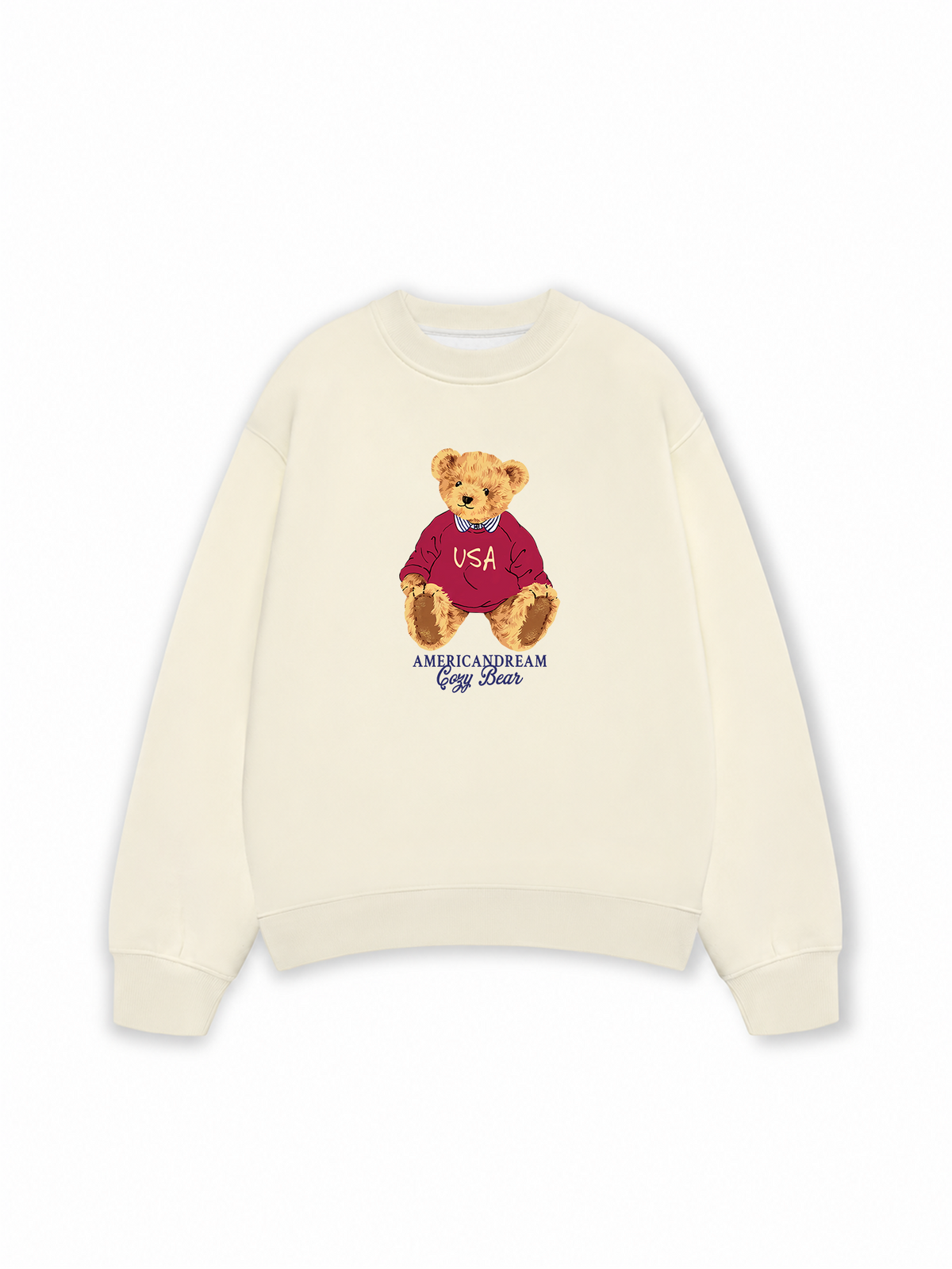 Áo Sweater Nỉ Hai Da USA Cozy Bear