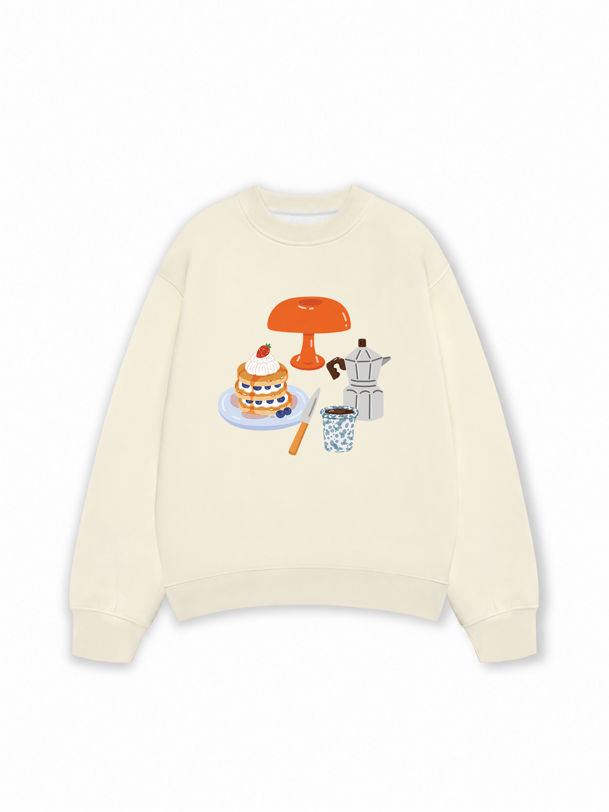 Áo Sweater Nỉ Hai Da Breakfast