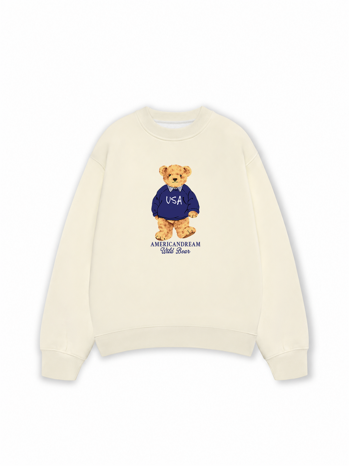 Áo Sweater Nỉ Hai Da USA Bear